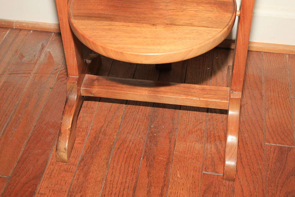 Scandinavian Teakwood Three Tiered Folding Cake Stand