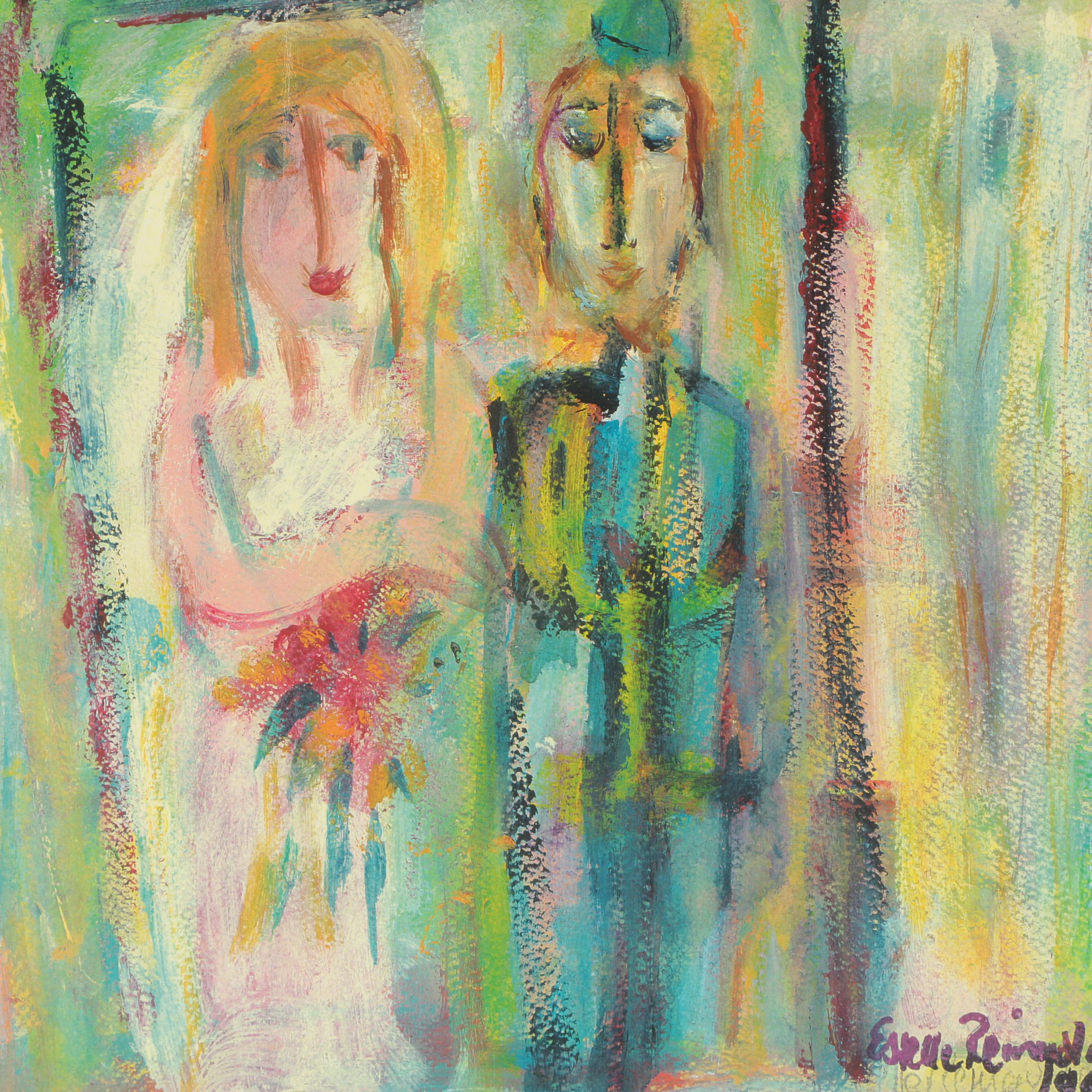 Giclée Print After Estelle Reingold Painting of Bride and Groom
