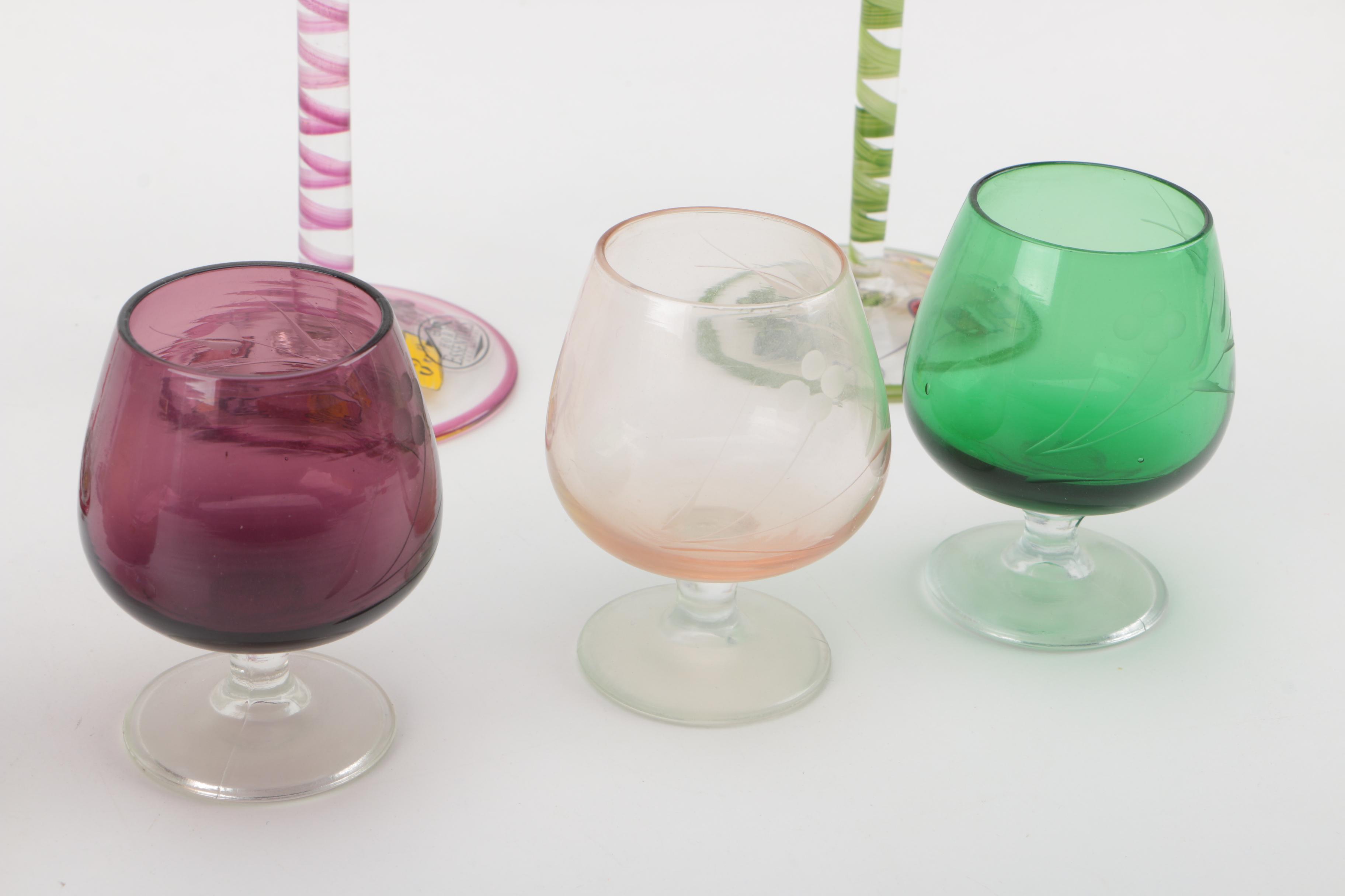 Hand Painted Wine Glasses