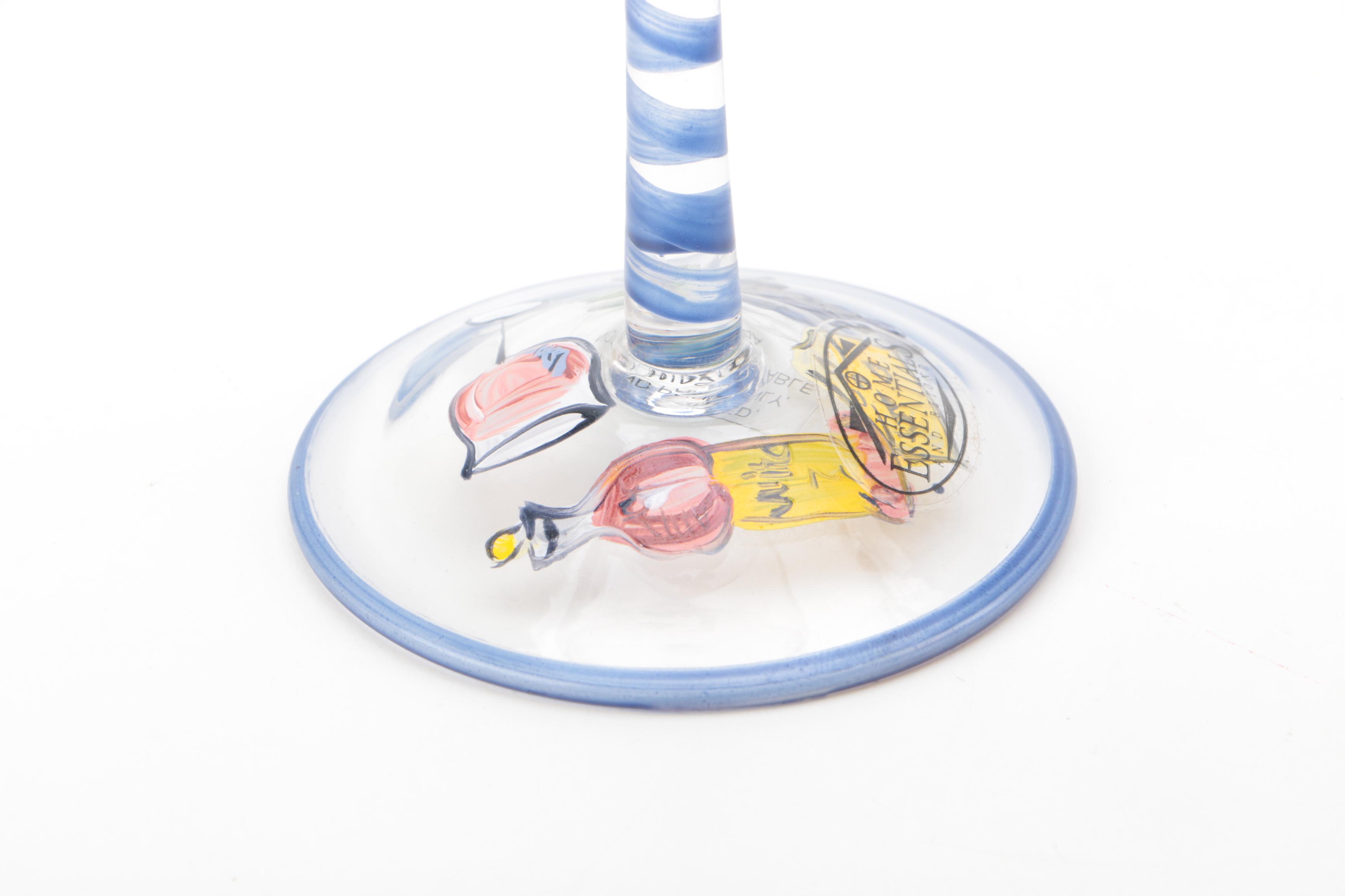 Hand Painted Wine Glasses