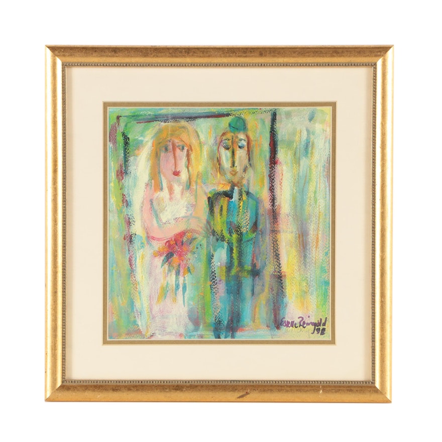 Giclée Print After Estelle Reingold Painting of Bride and Groom