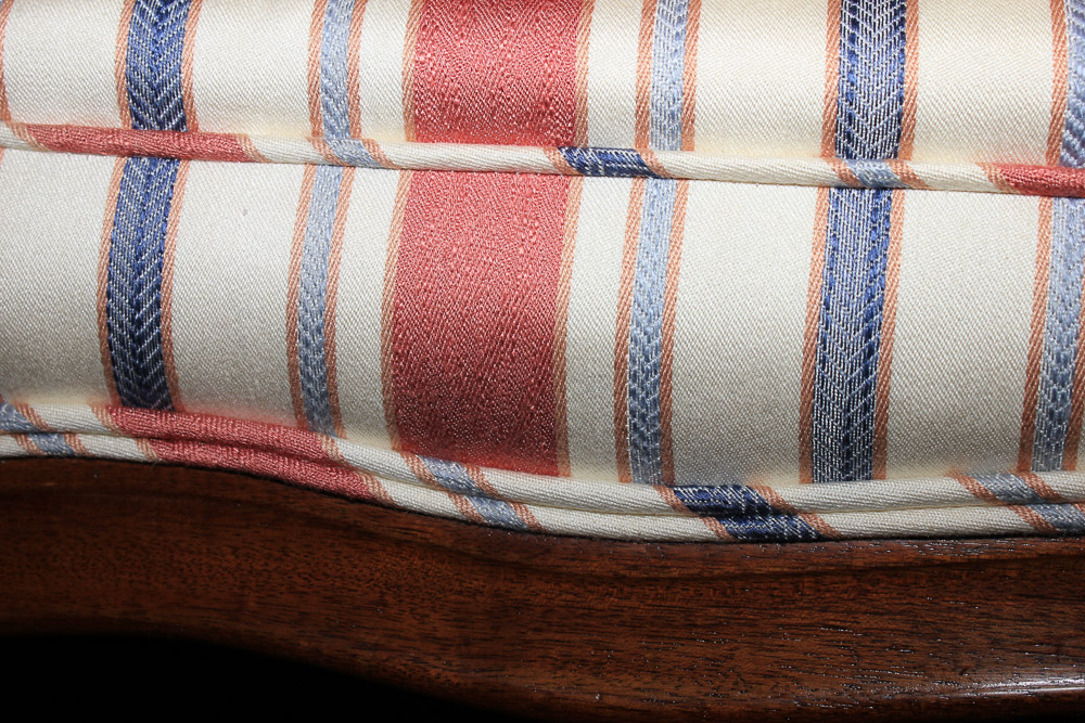 Queen Anne Style Upholstered Wingback Chair