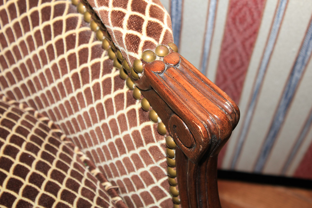 Vintage French Provincial Style Armchair by Swaim Originals