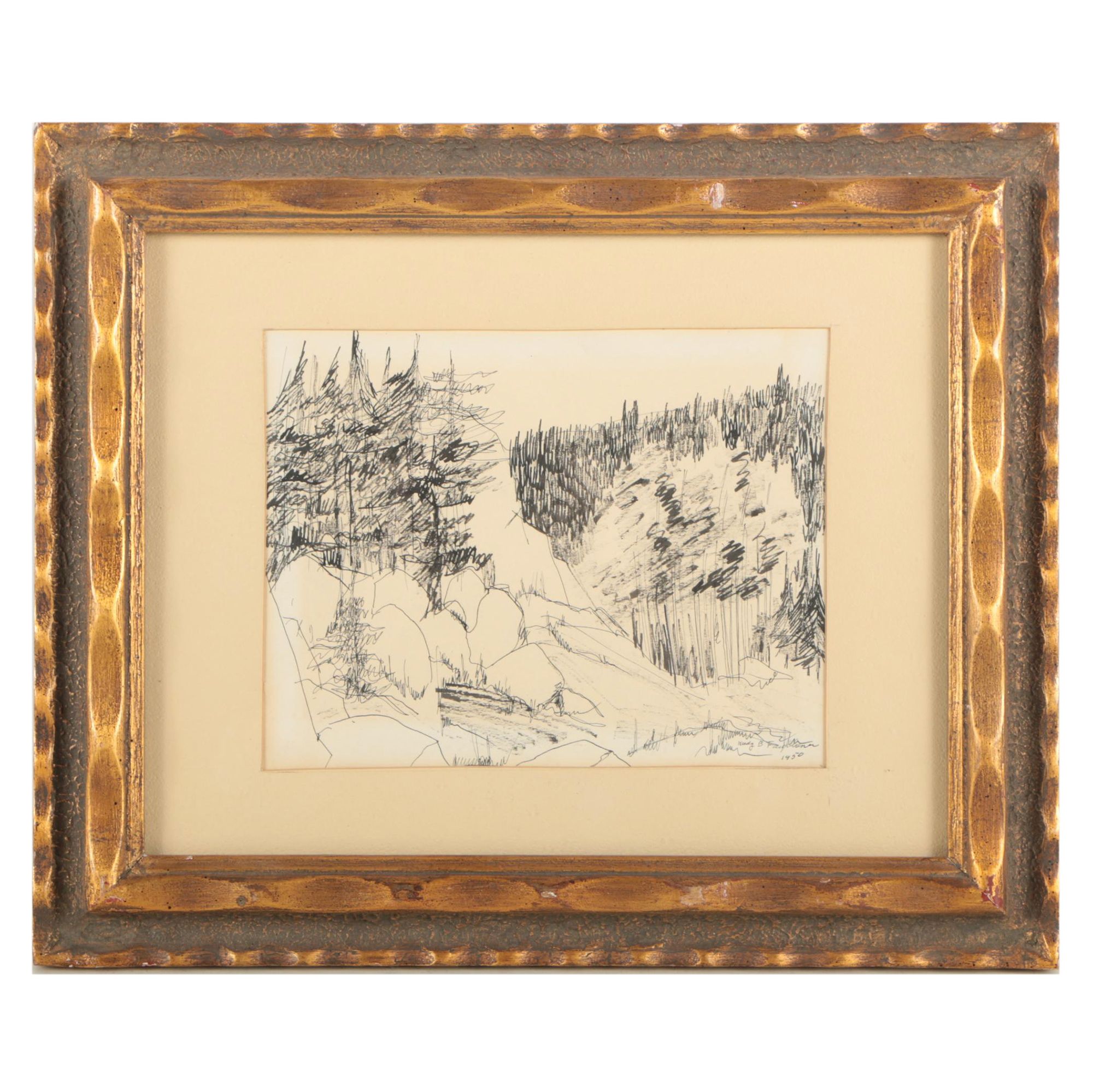 Kady B. F. Ink Drawing