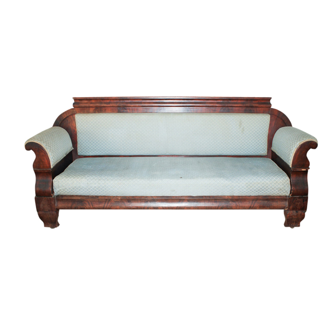 Antique American Empire Mahogany Sofa
