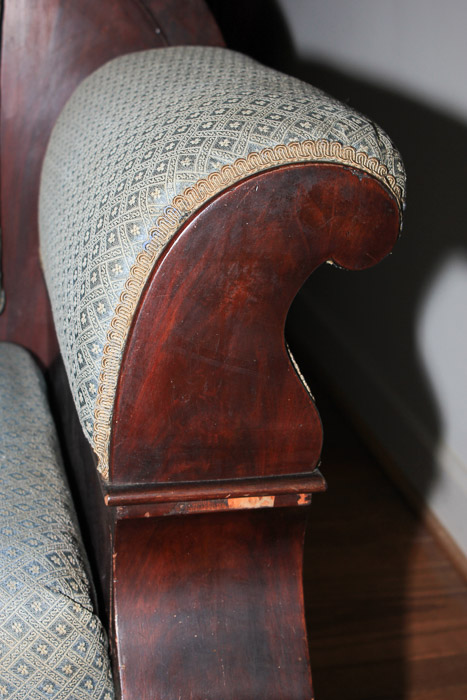 Antique American Empire Mahogany Sofa