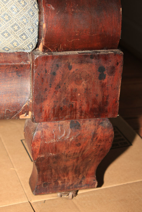 Antique American Empire Mahogany Sofa