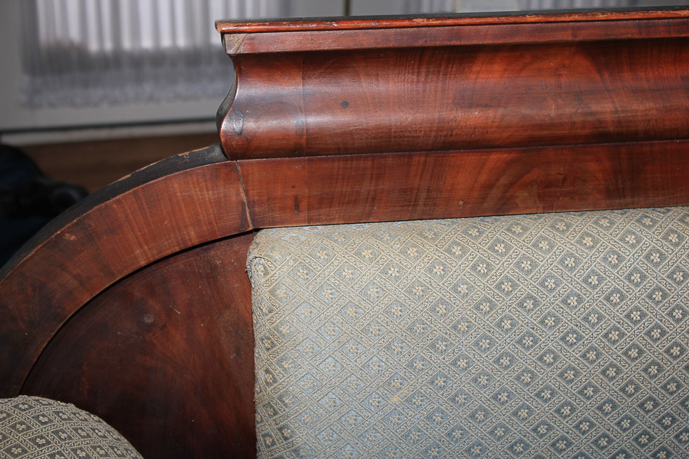 Antique American Empire Mahogany Sofa