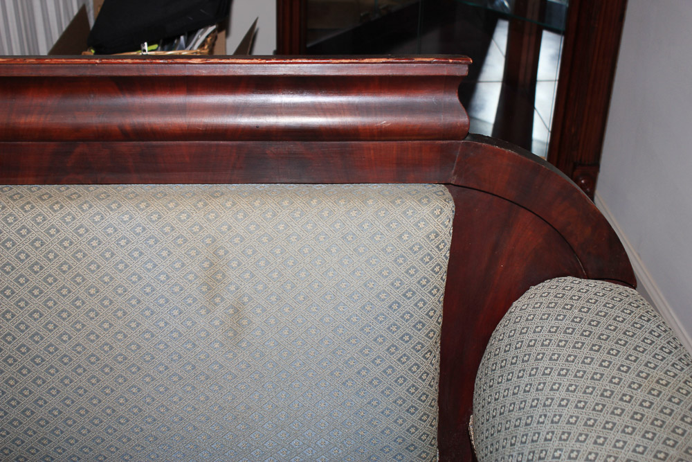 Antique American Empire Mahogany Sofa