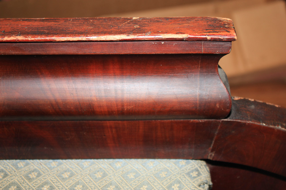 Antique American Empire Mahogany Sofa