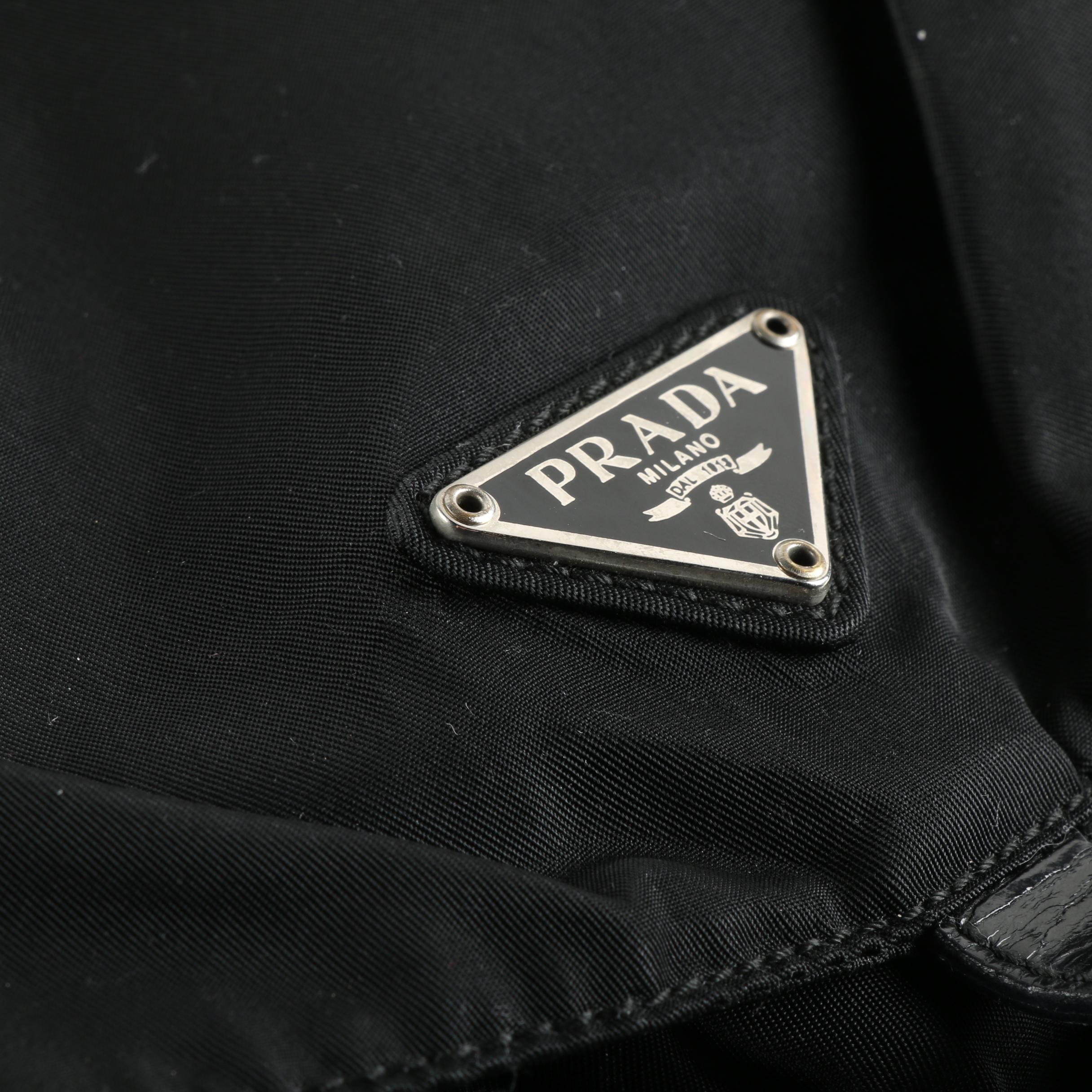 Prada Milano Black Nylon and Leather Backpack