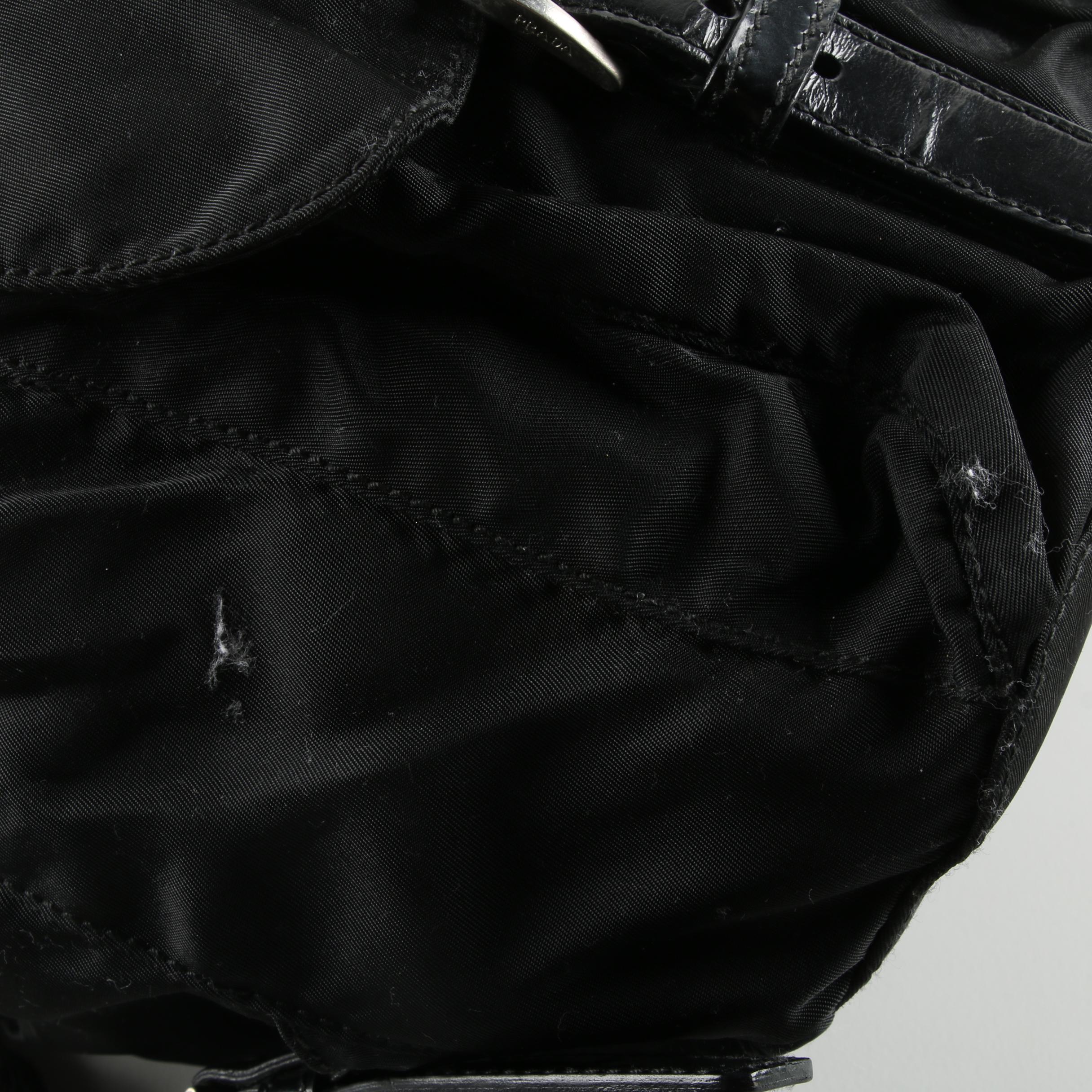 Prada Milano Black Nylon and Leather Backpack
