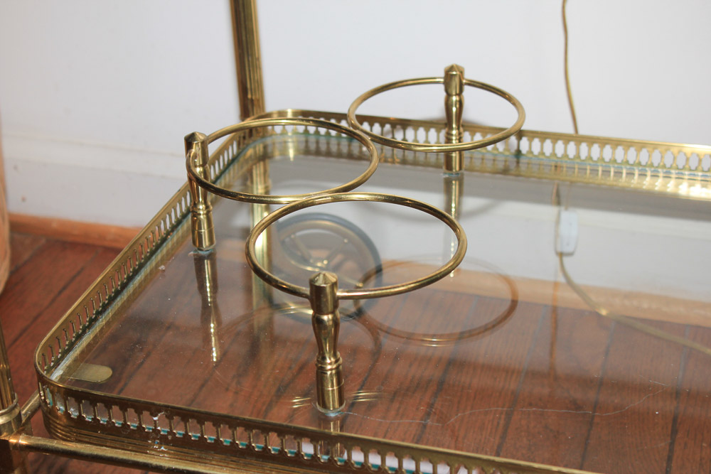 Glass and Brass Bar Cart