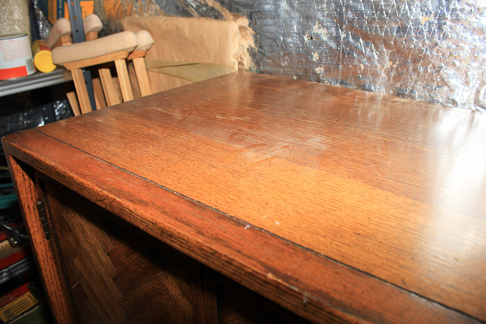 Herringbone-Door Cabinet