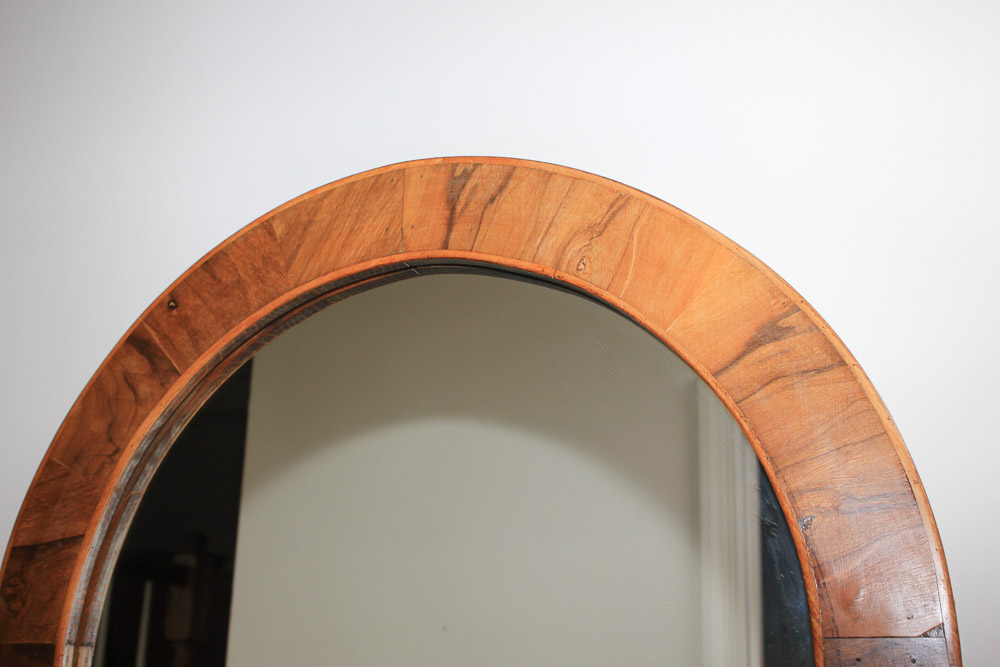 Vintage Wood Framed Wall Mirror