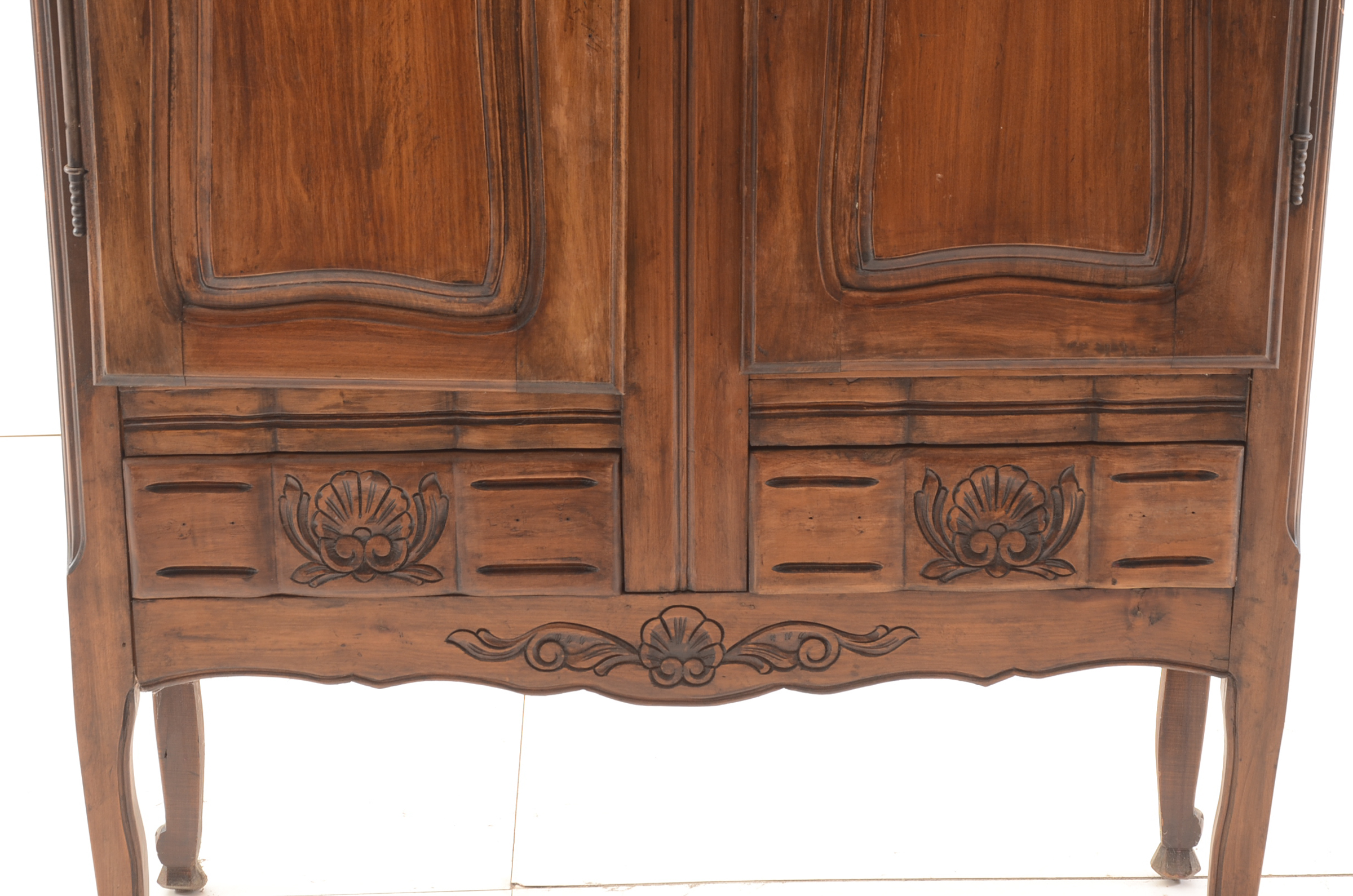 French Carved Walnut Armoire