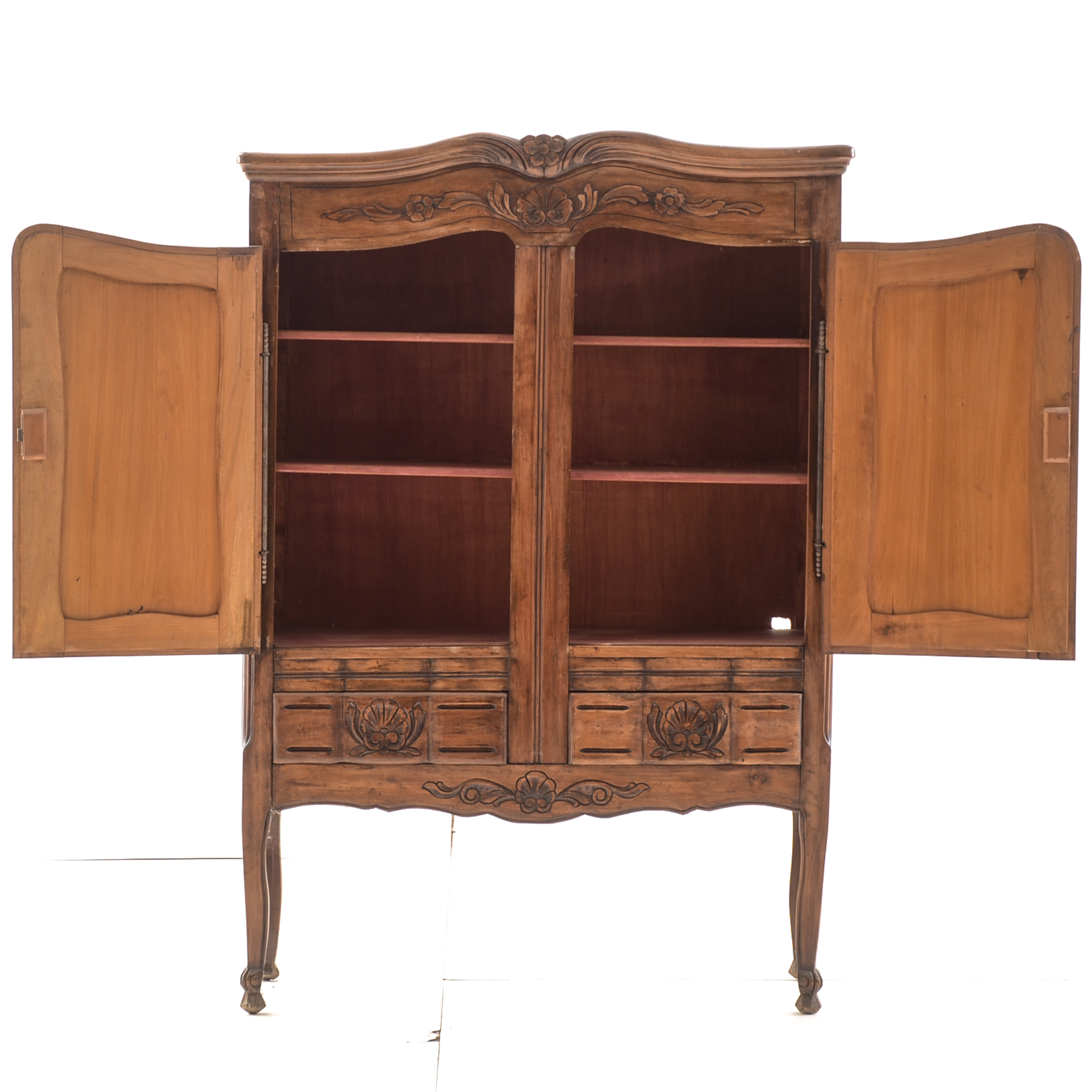 French Carved Walnut Armoire