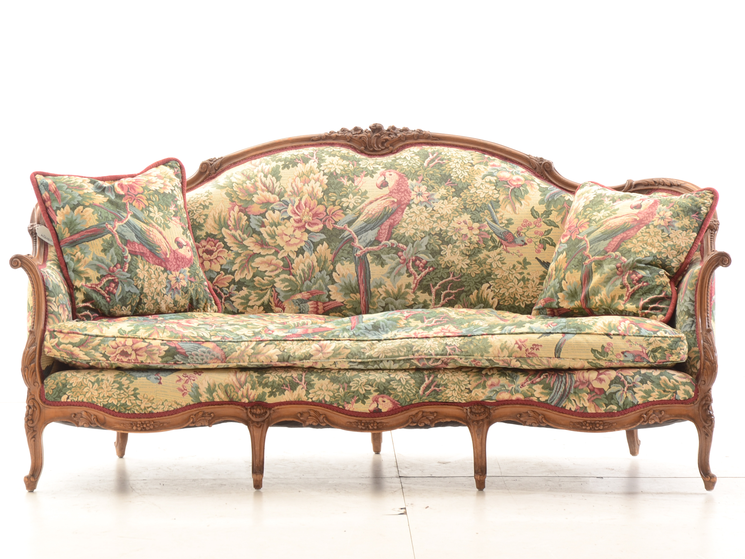 French Carved Beech Canape Sofa