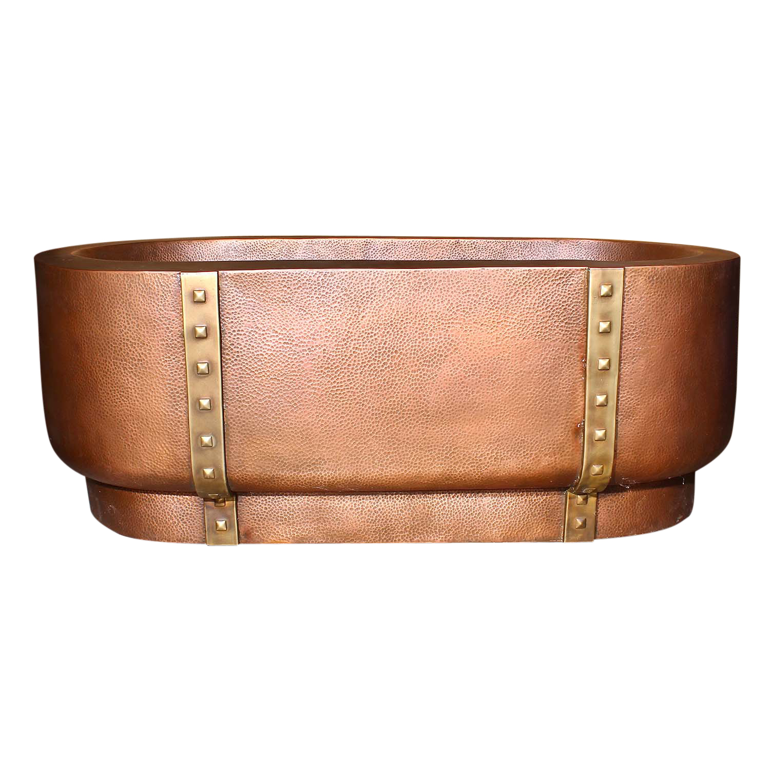 Hand Crafted Hammered Copper Soaking Tub