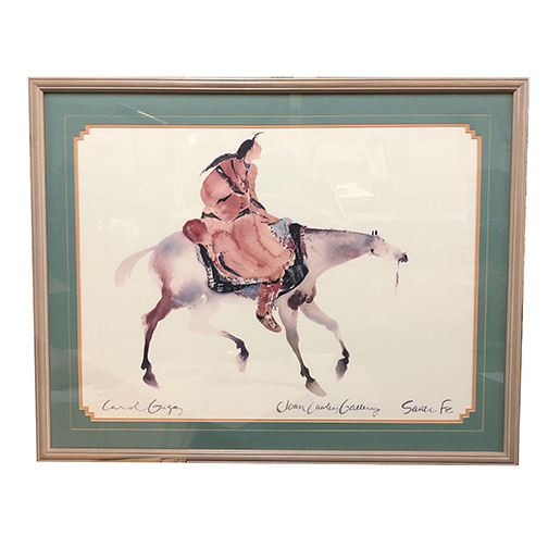 Joan Cawley Gallery Offset Lithograph Poster After Carol Grigg "Crow Warrior"