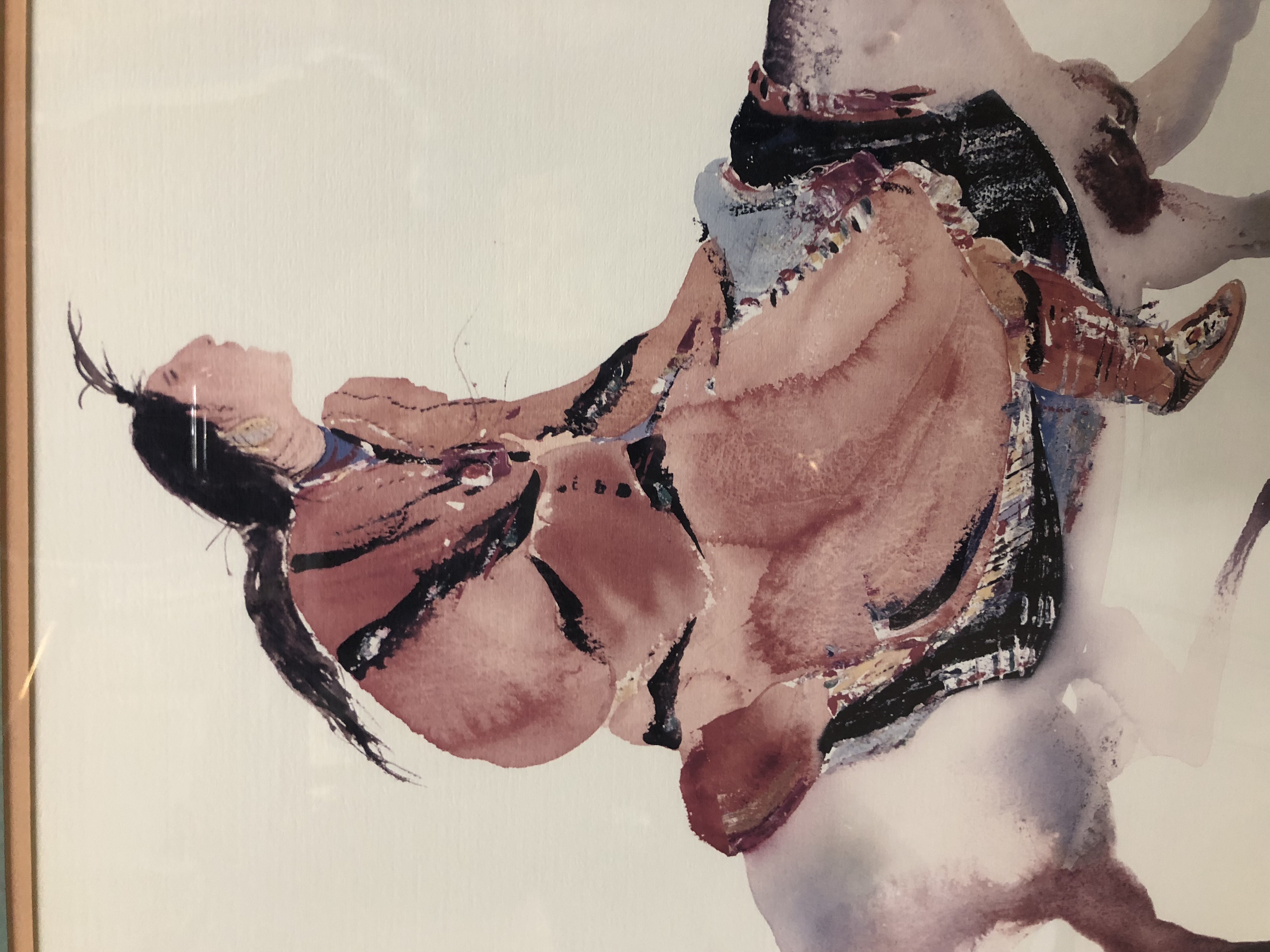 Joan Cawley Gallery Offset Lithograph Poster After Carol Grigg "Crow Warrior"