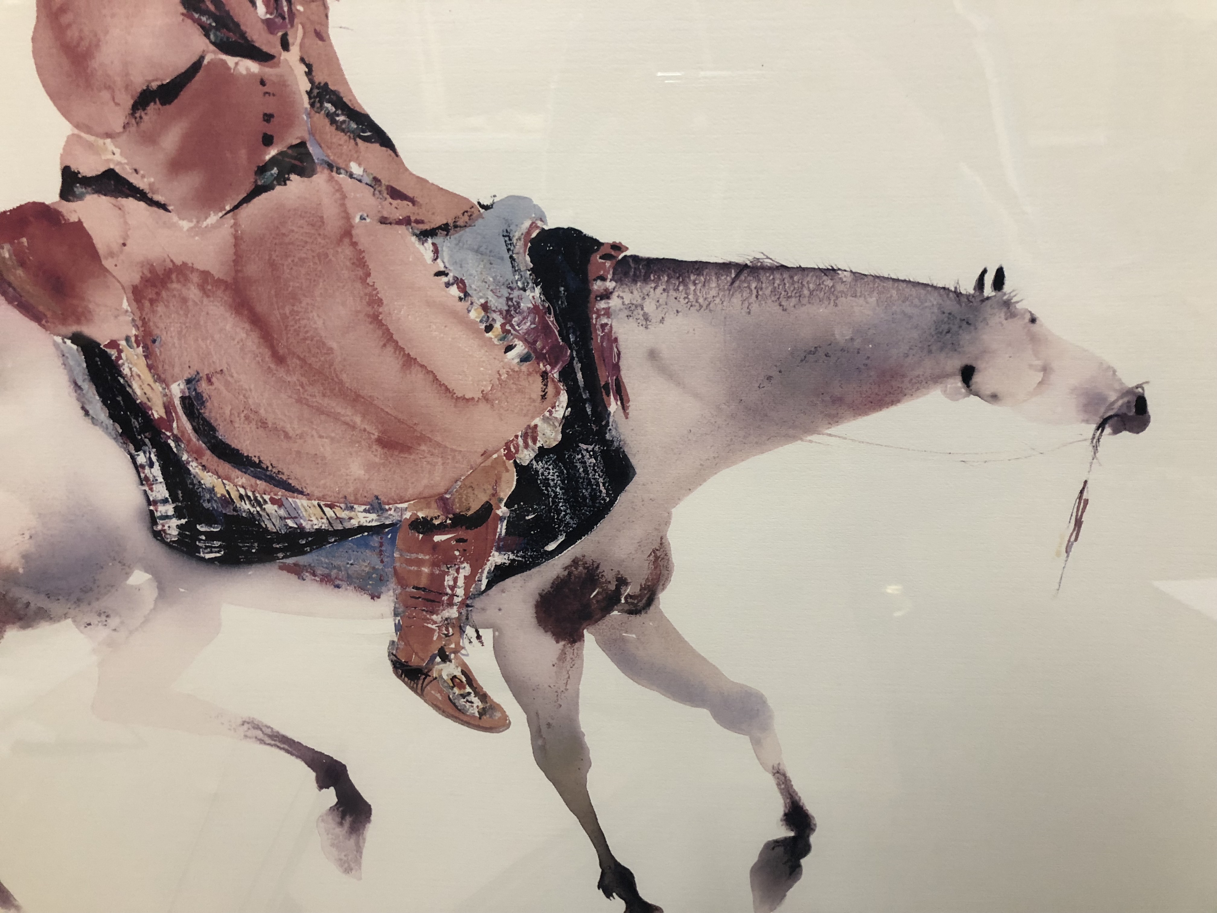 Joan Cawley Gallery Offset Lithograph Poster After Carol Grigg "Crow Warrior"