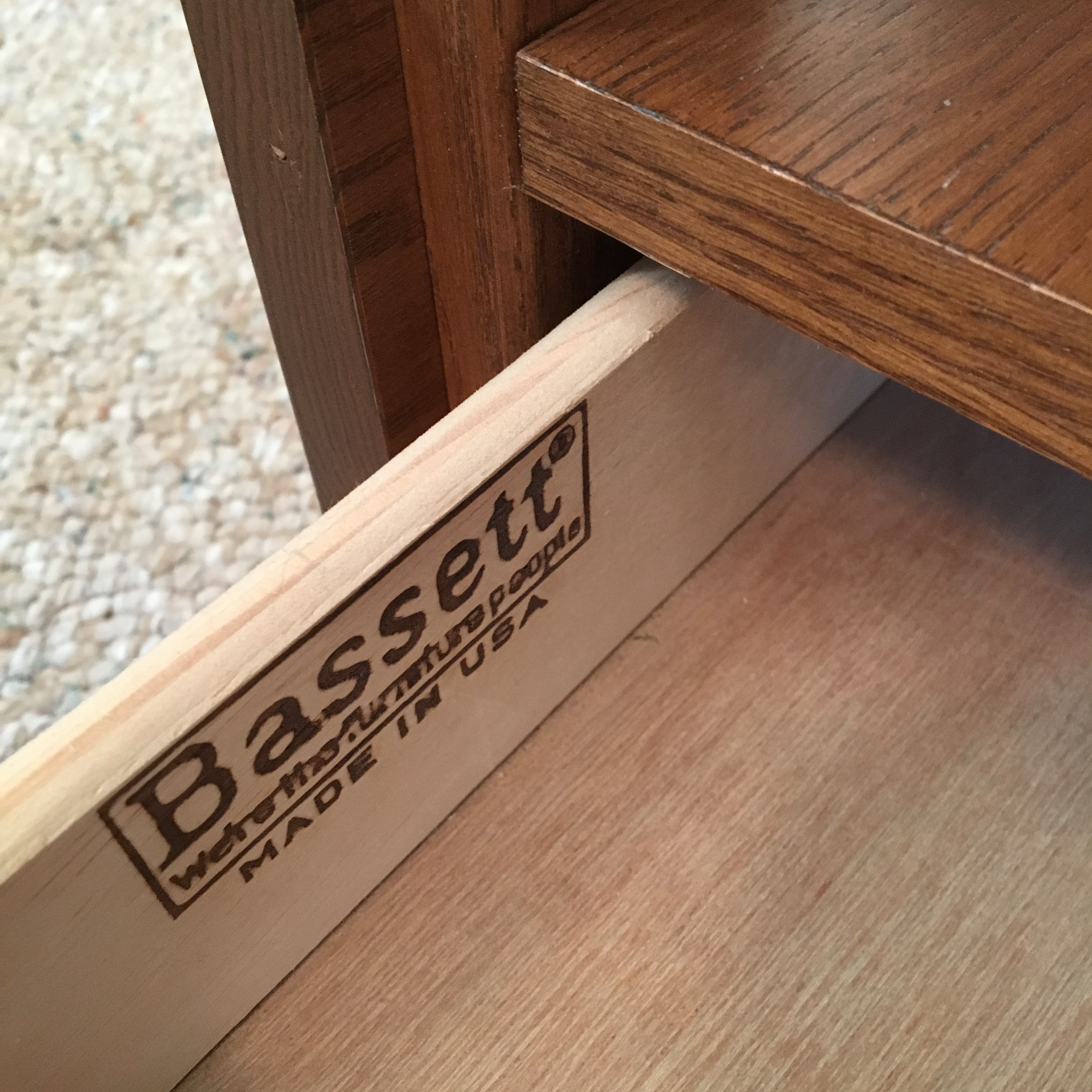 Bassett Furniture Mission Oak Style End Table