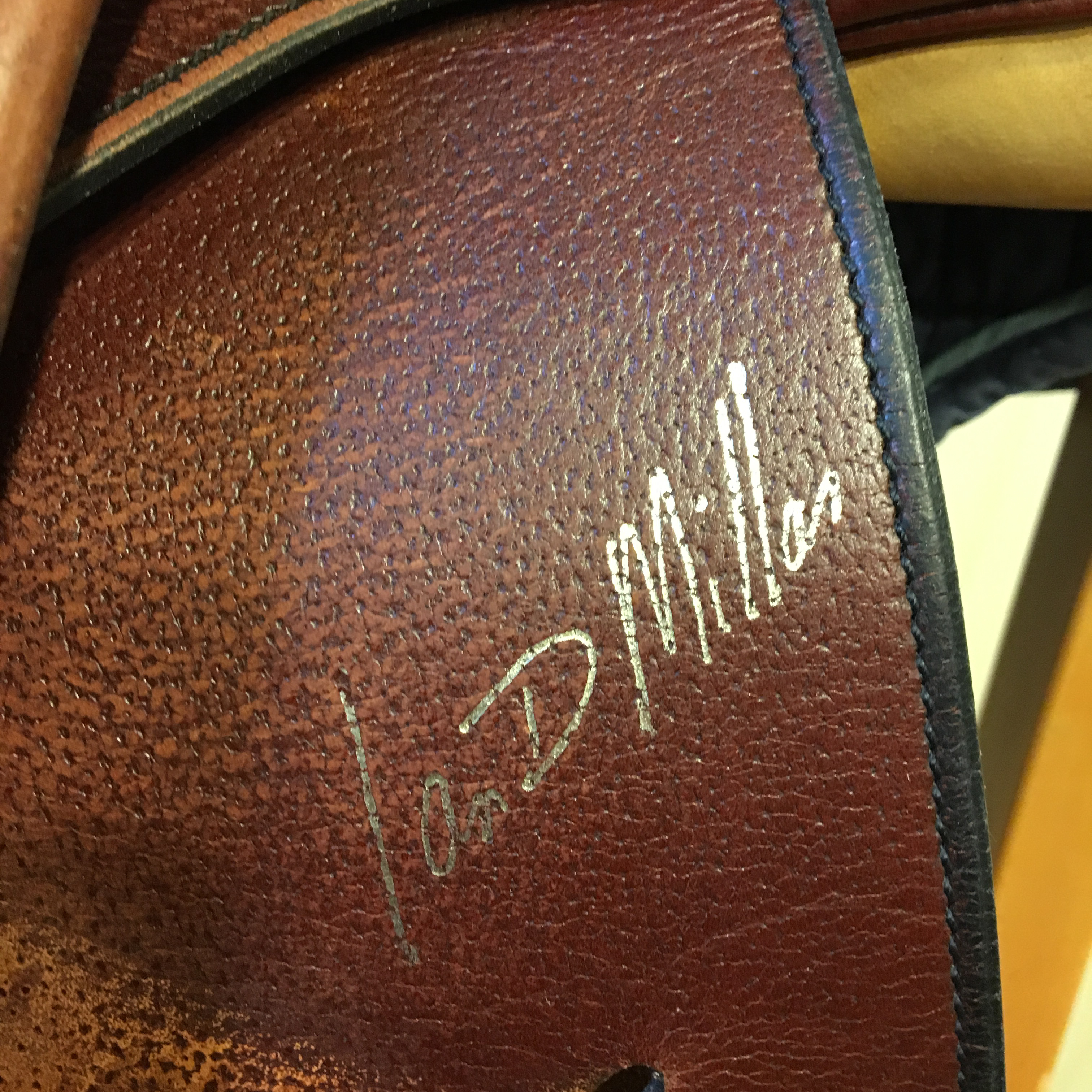 Ian D. Miller English Saddle and Generous Group of Rider's Accessories and Tack