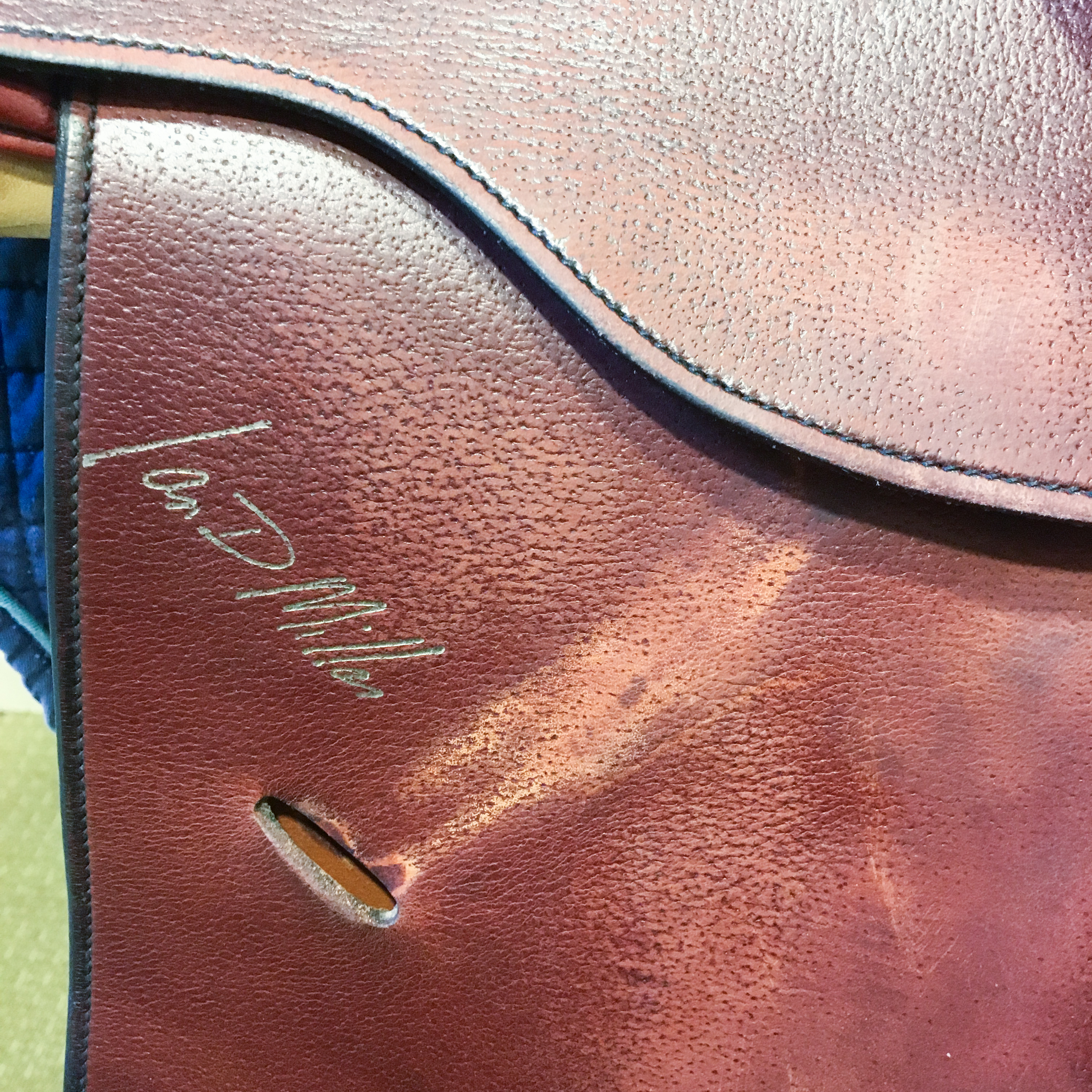 Ian D. Miller English Saddle and Generous Group of Rider's Accessories and Tack