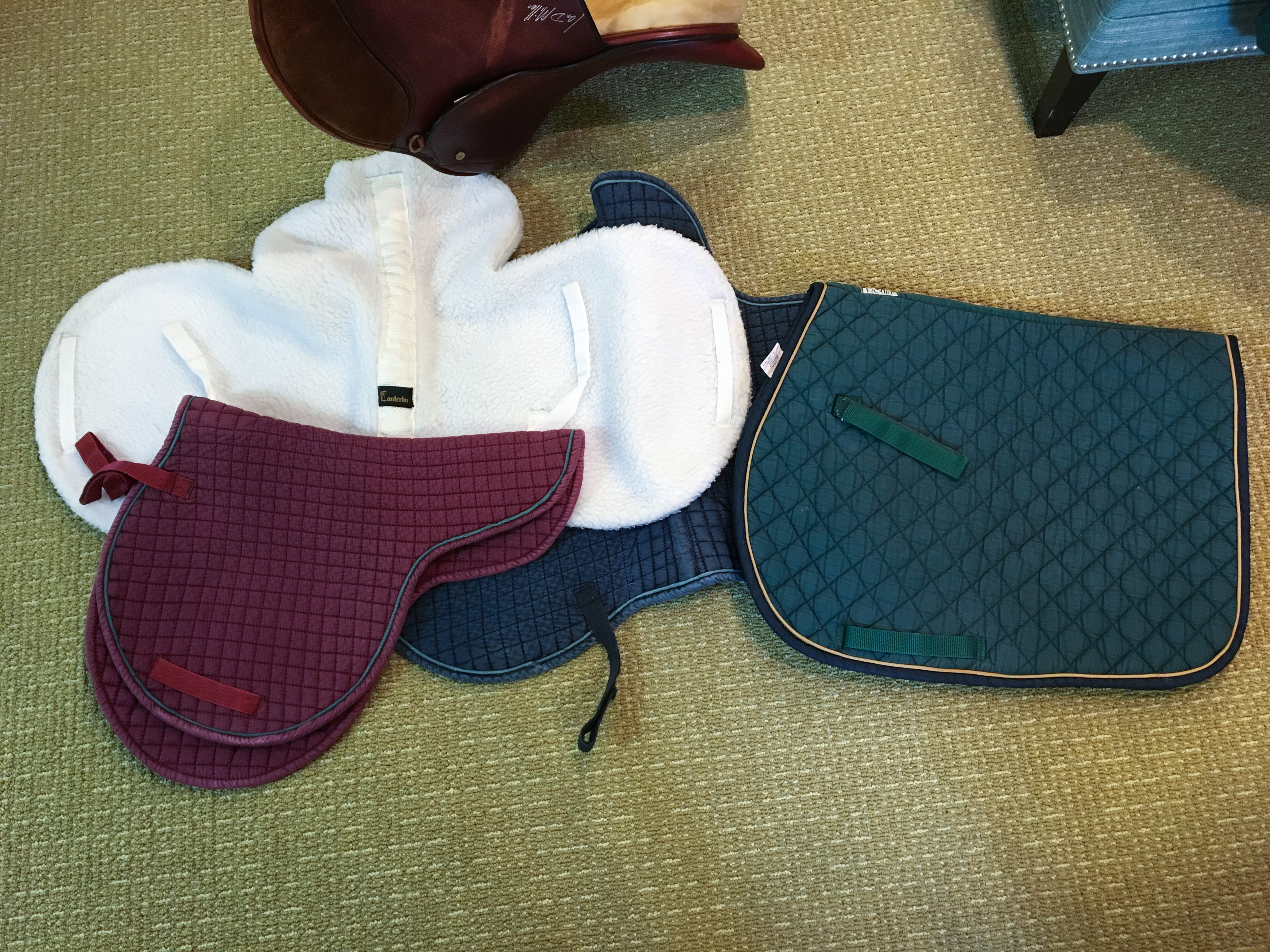 Ian D. Miller English Saddle and Generous Group of Rider's Accessories and Tack