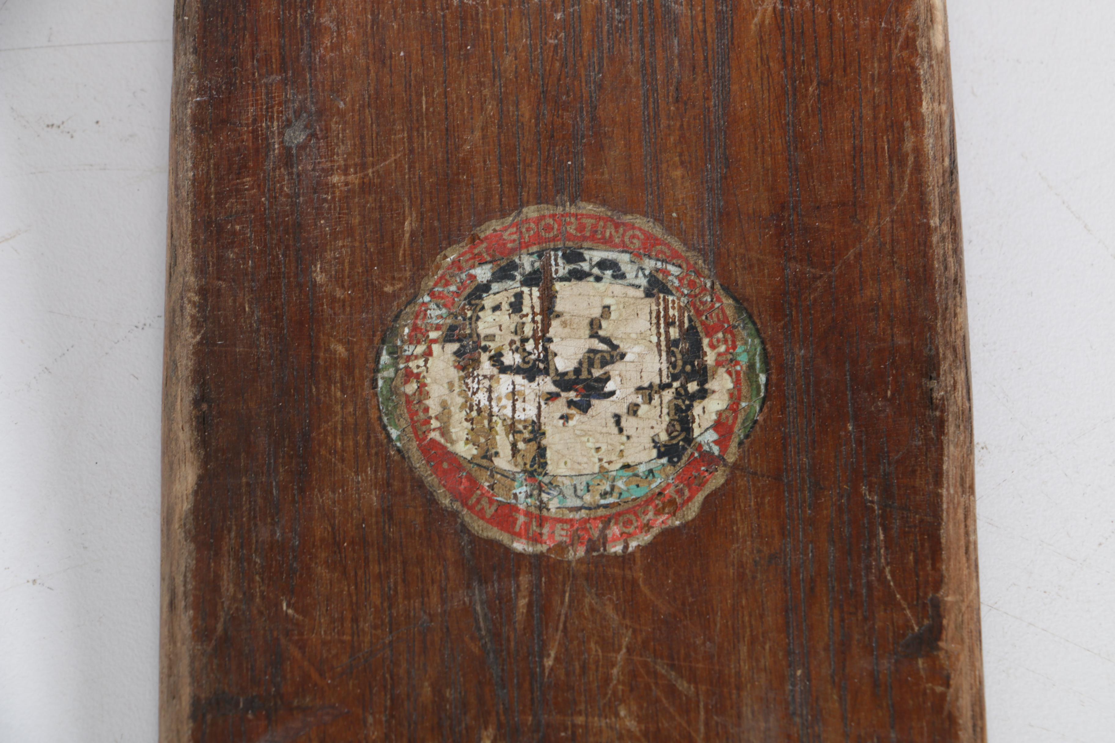 Vintage Abercrombie & Fitch Hickory Skis and Bamboo Ski Poles