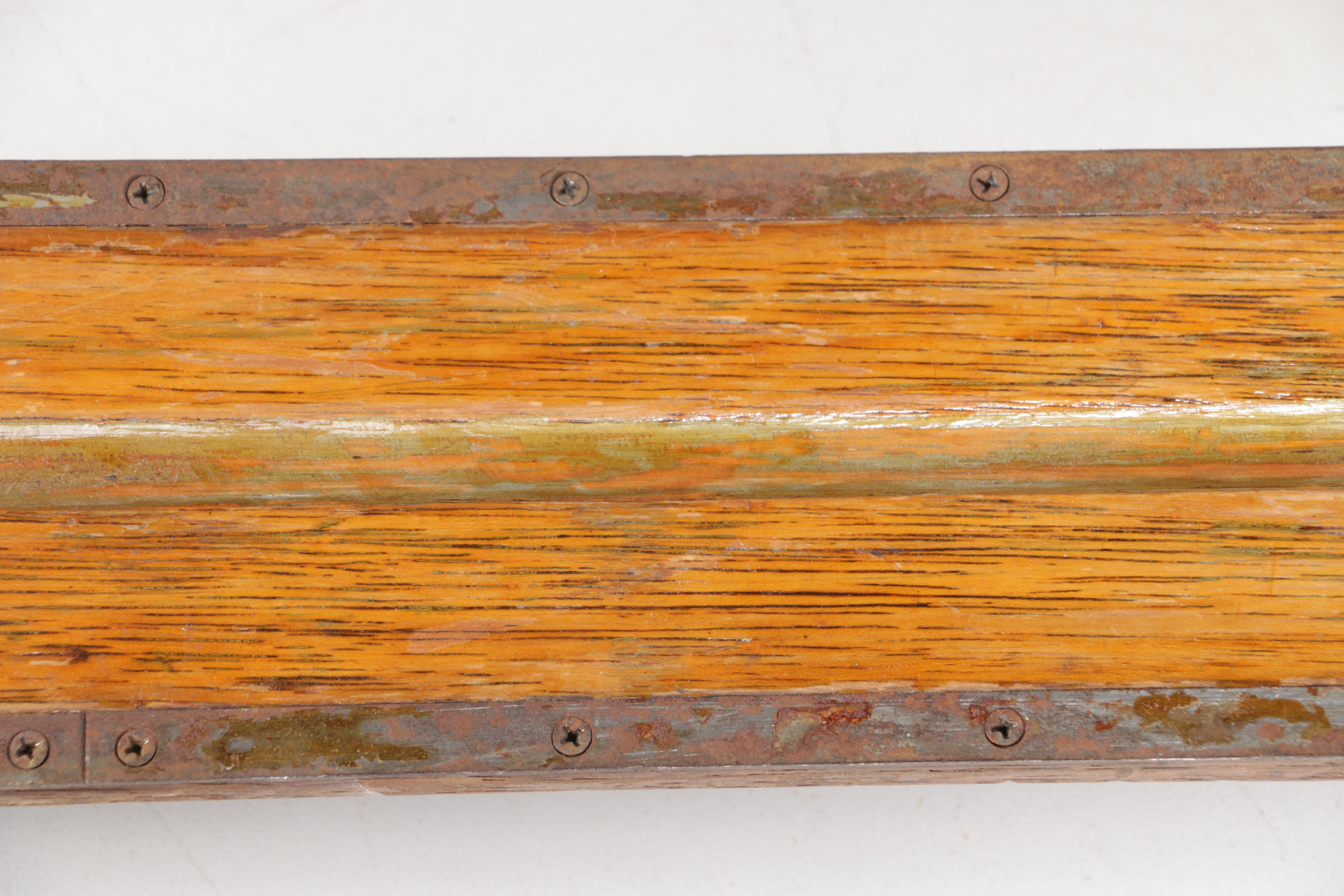 Vintage Abercrombie & Fitch Hickory Skis and Bamboo Ski Poles