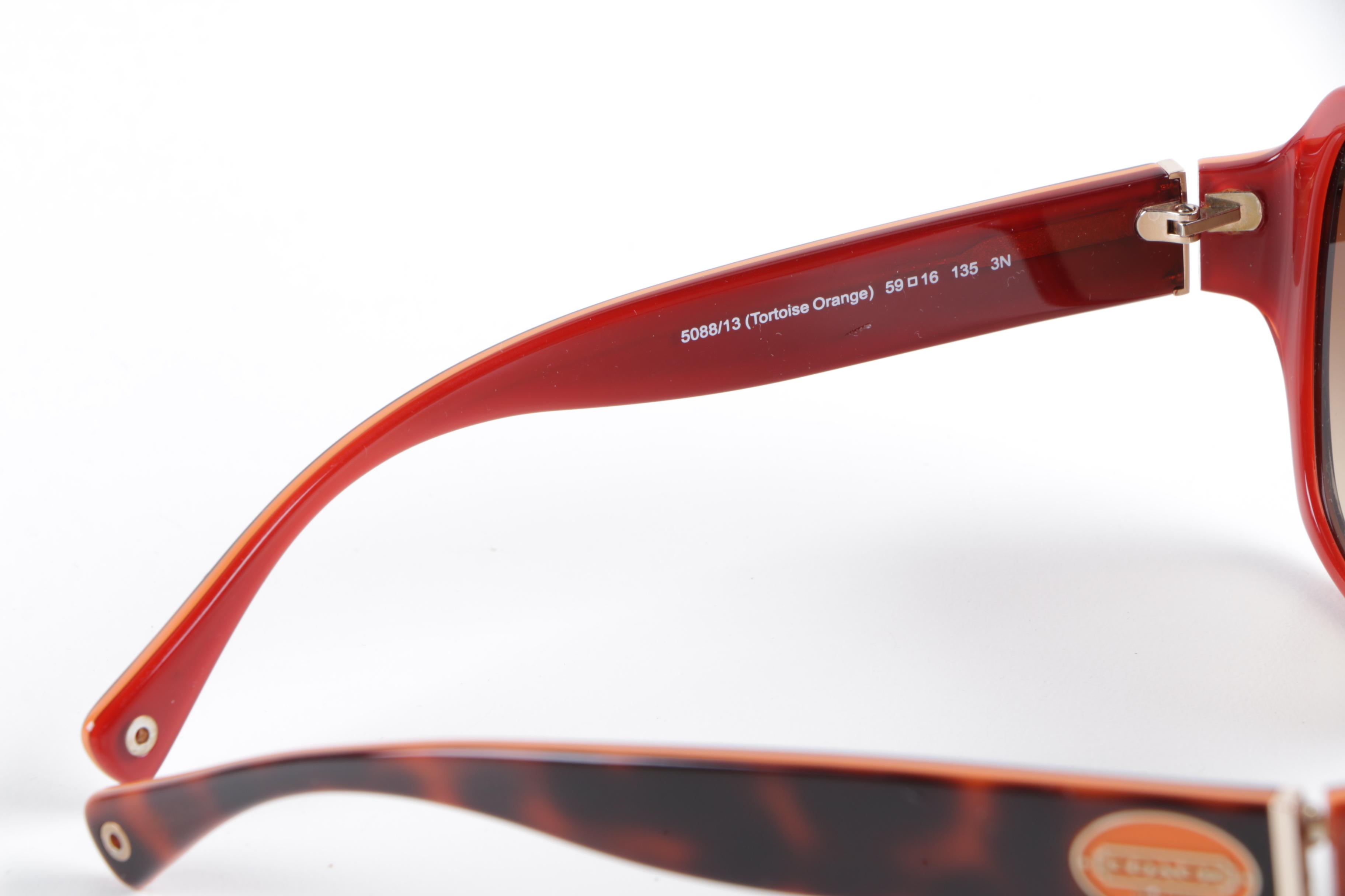 Coach L037 Bridget Tortoise Orange Sunglasses with Case