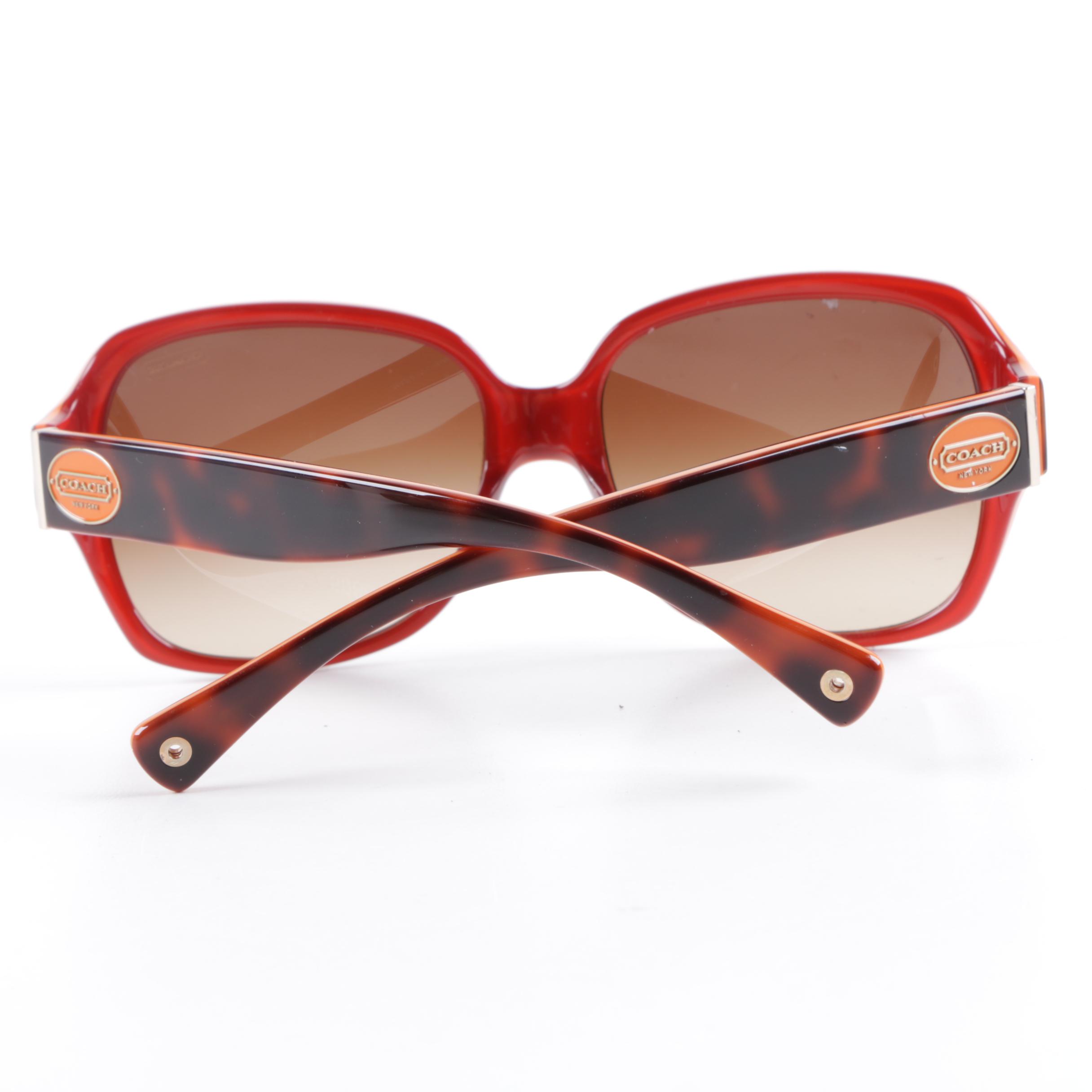 Coach L037 Bridget Tortoise Orange Sunglasses with Case
