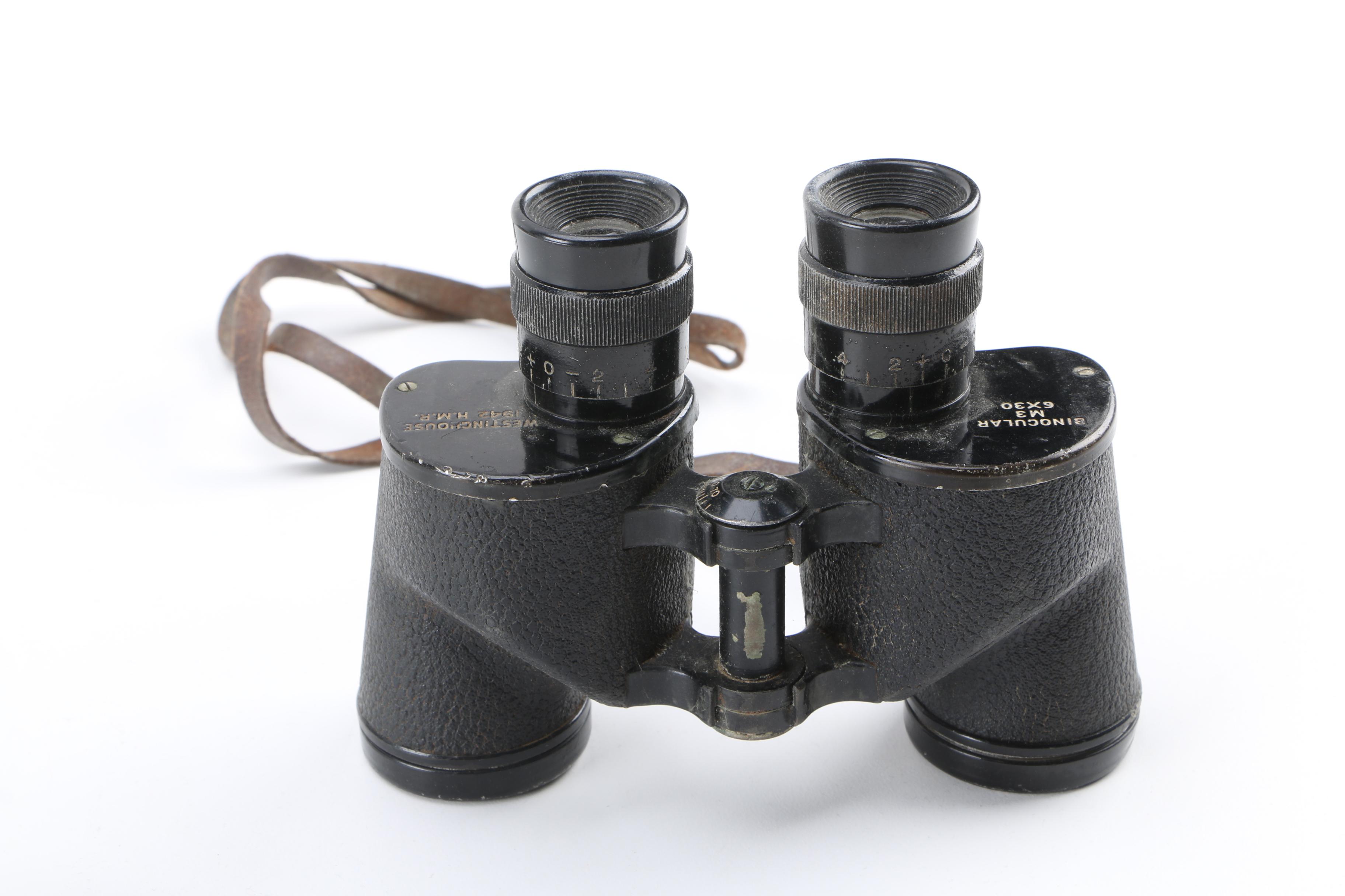 1942 Westinghouse H.M.R. M3 6x30 Binoculars