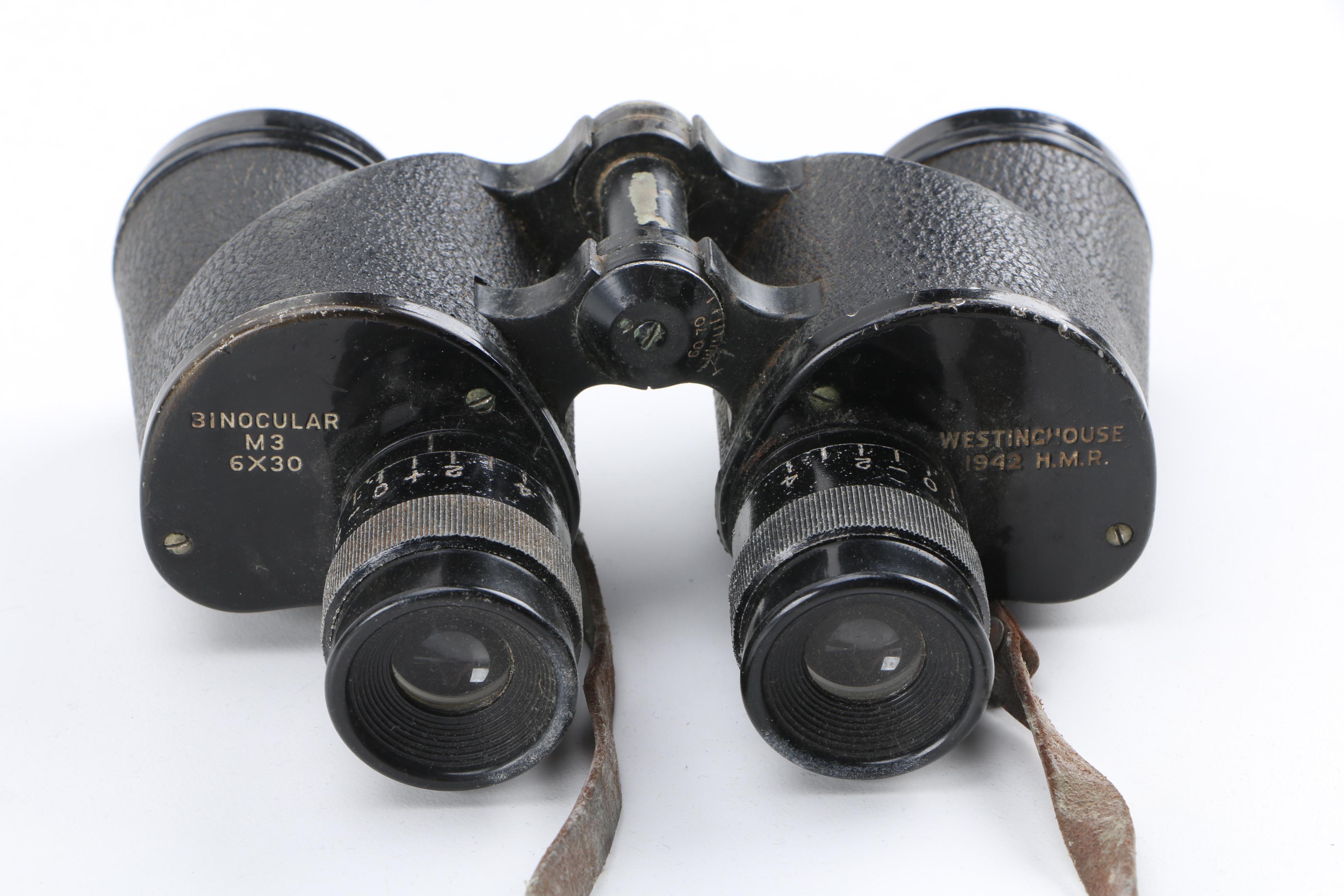 1942 Westinghouse H.M.R. M3 6x30 Binoculars