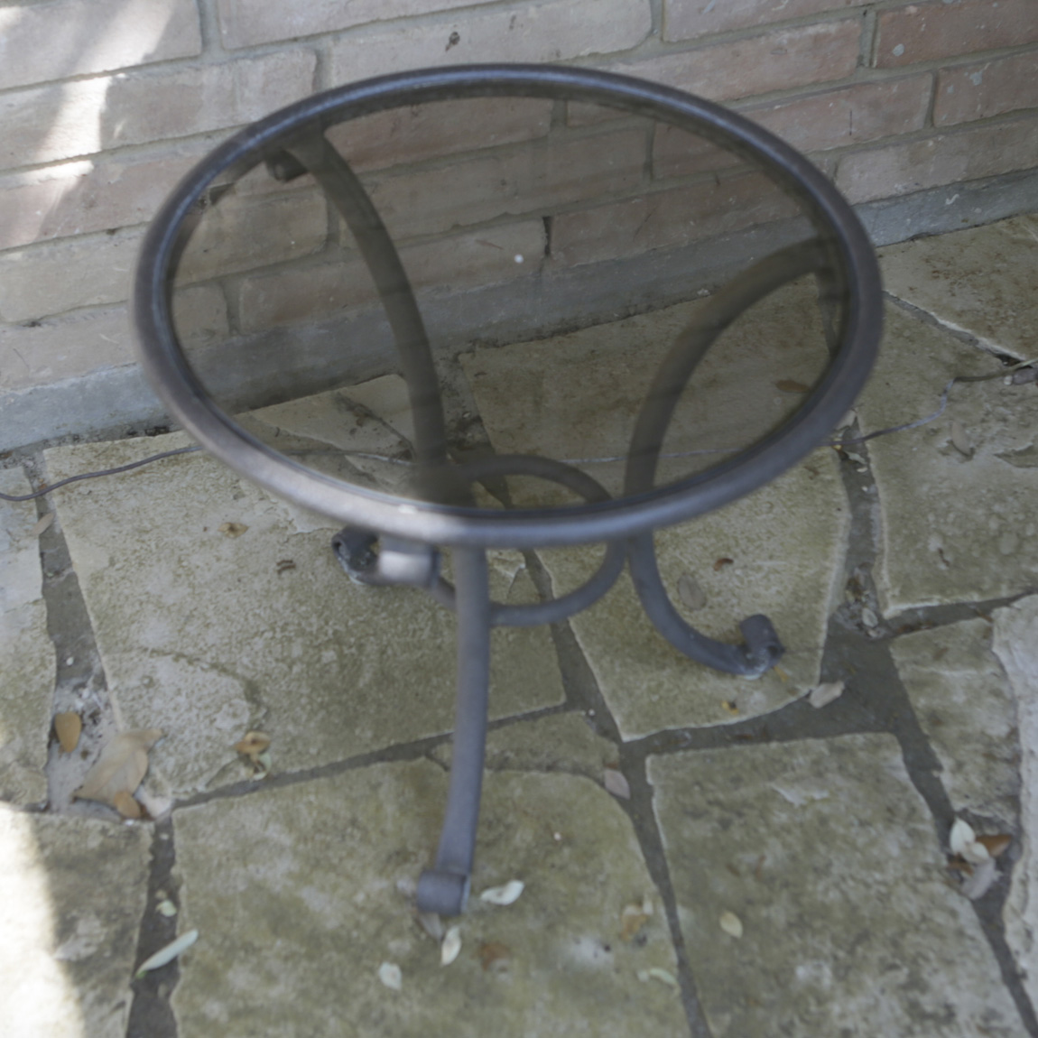 Brown Jordan Glass Top Patio Side Table