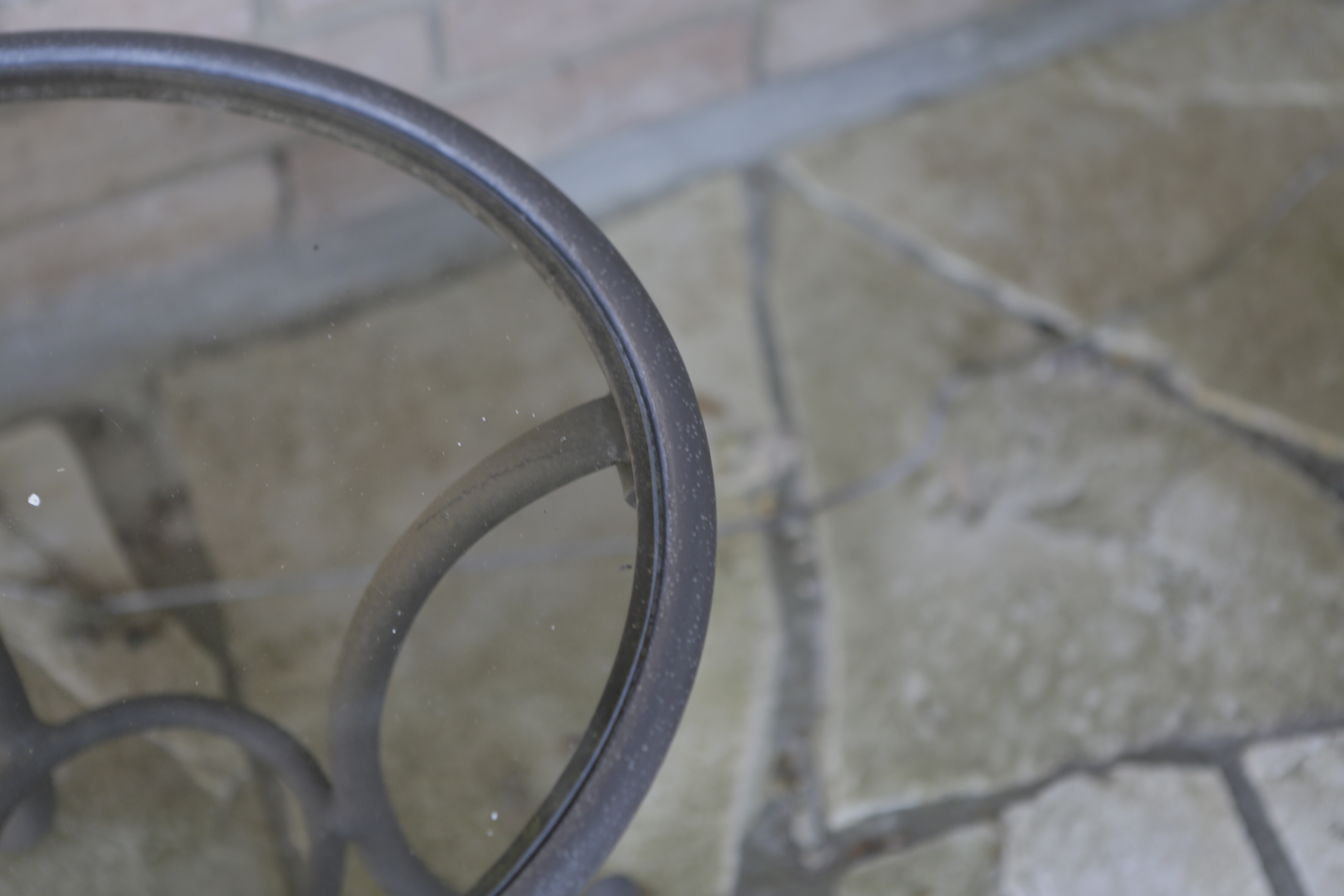 Brown Jordan Glass Top Patio Side Table