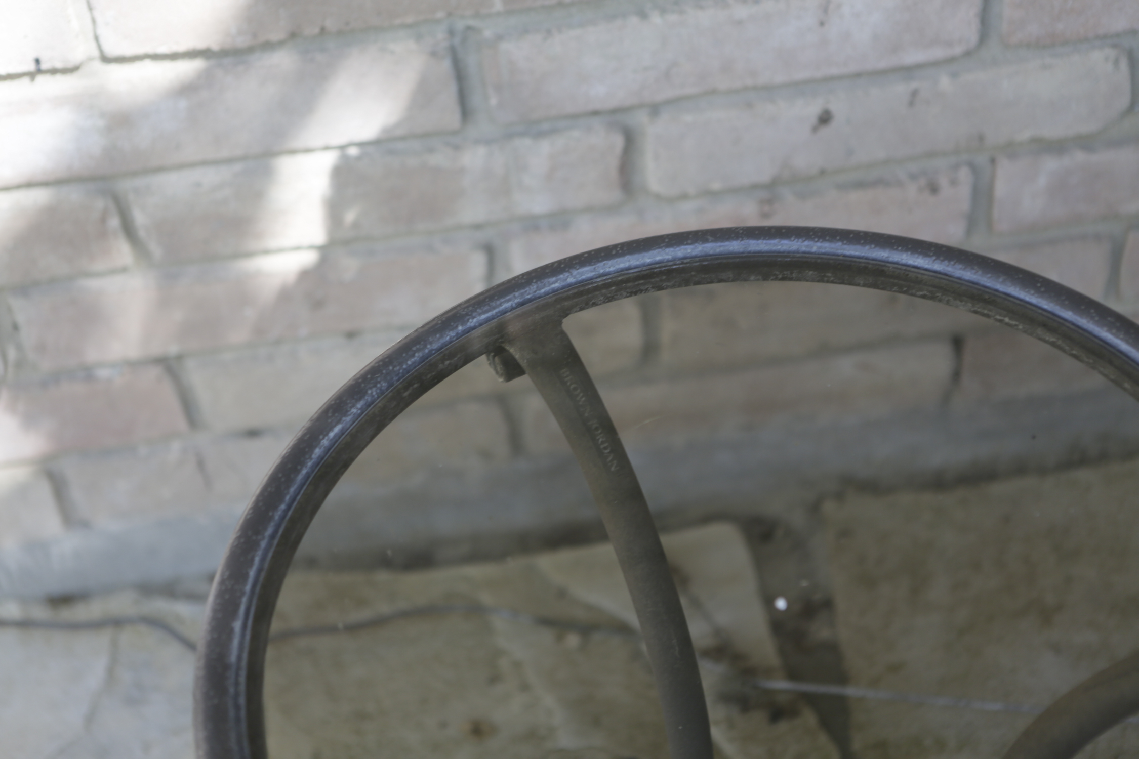 Brown Jordan Glass Top Patio Side Table