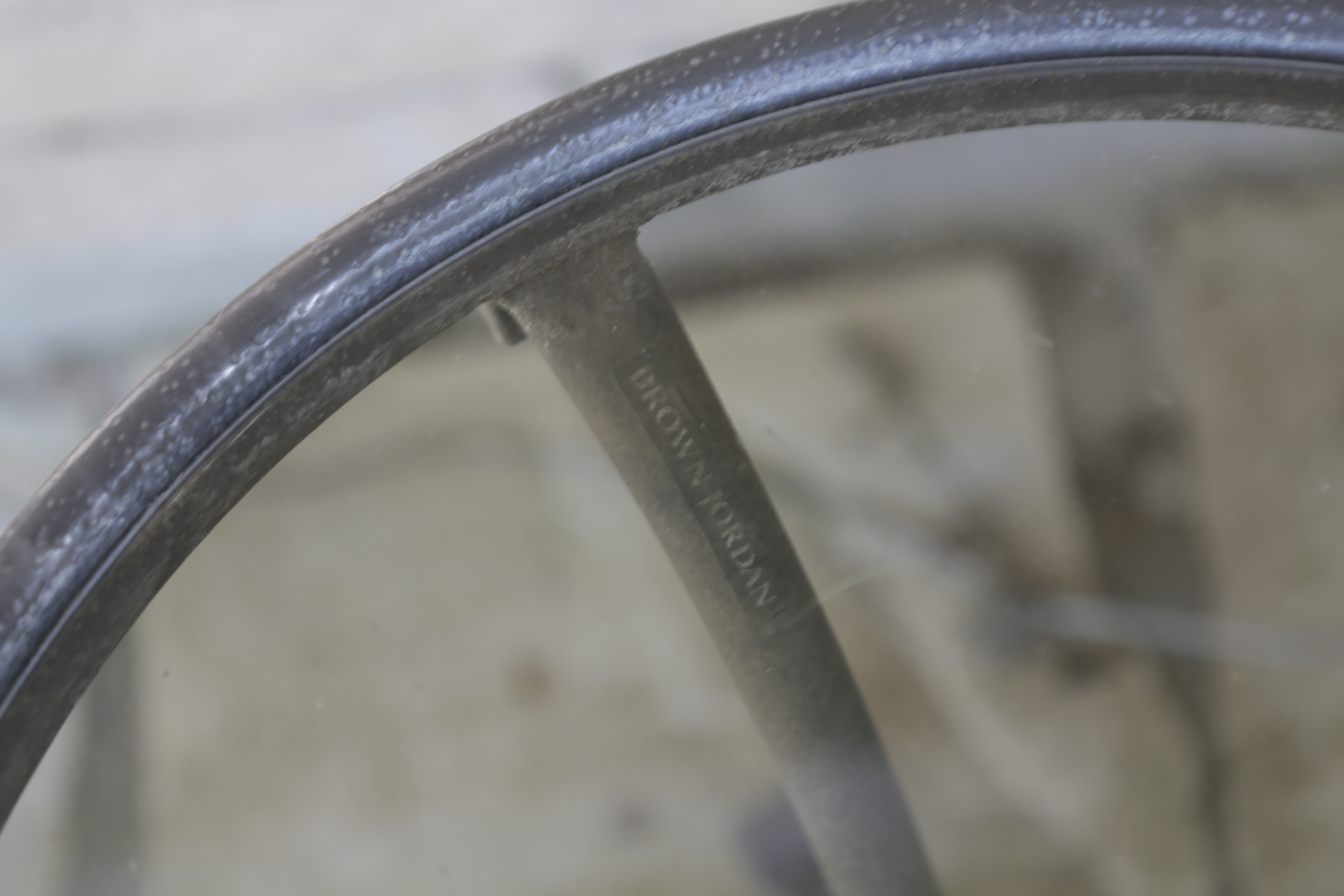 Brown Jordan Glass Top Patio Side Table