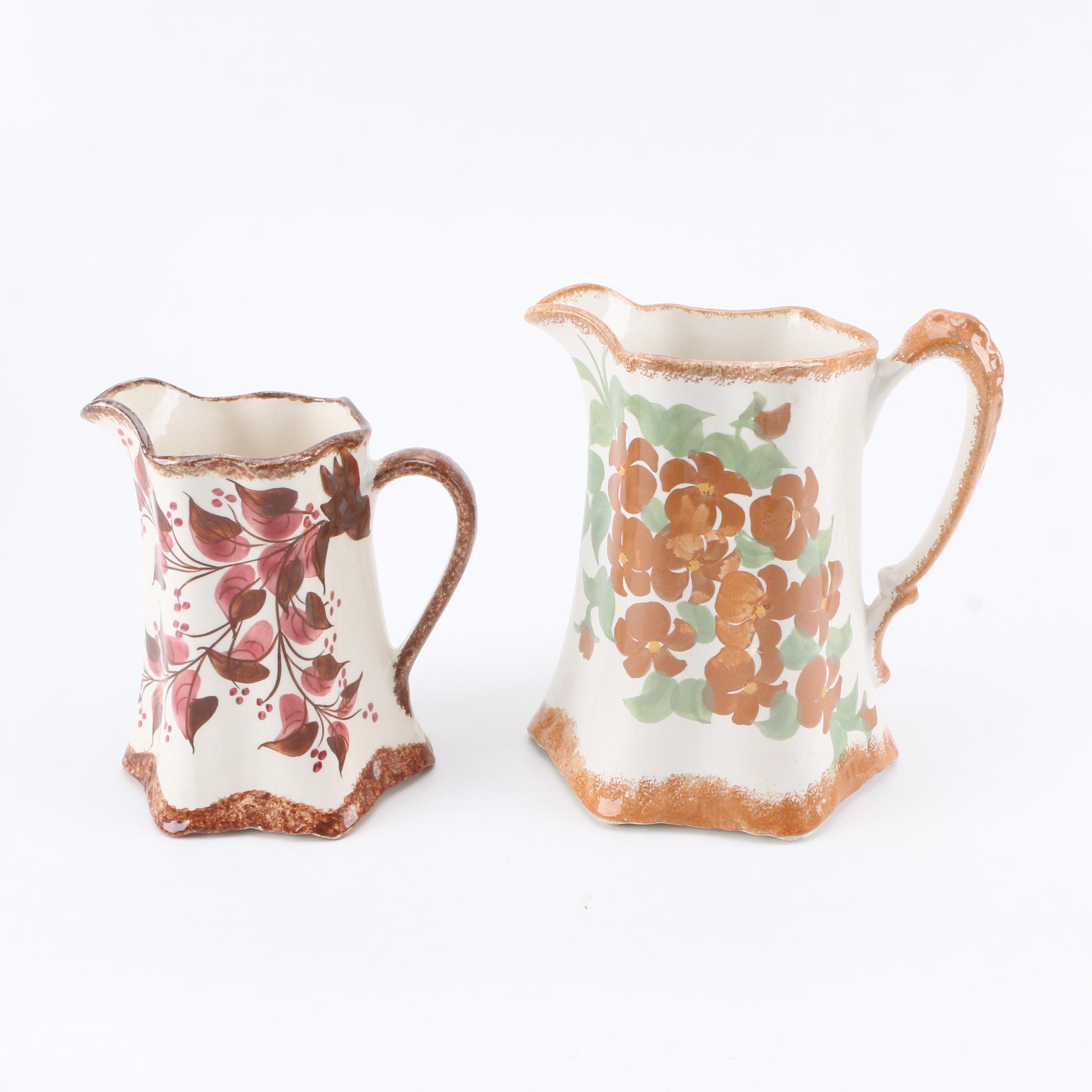 Vintage Churchfield Artwork Pottery Pitchers