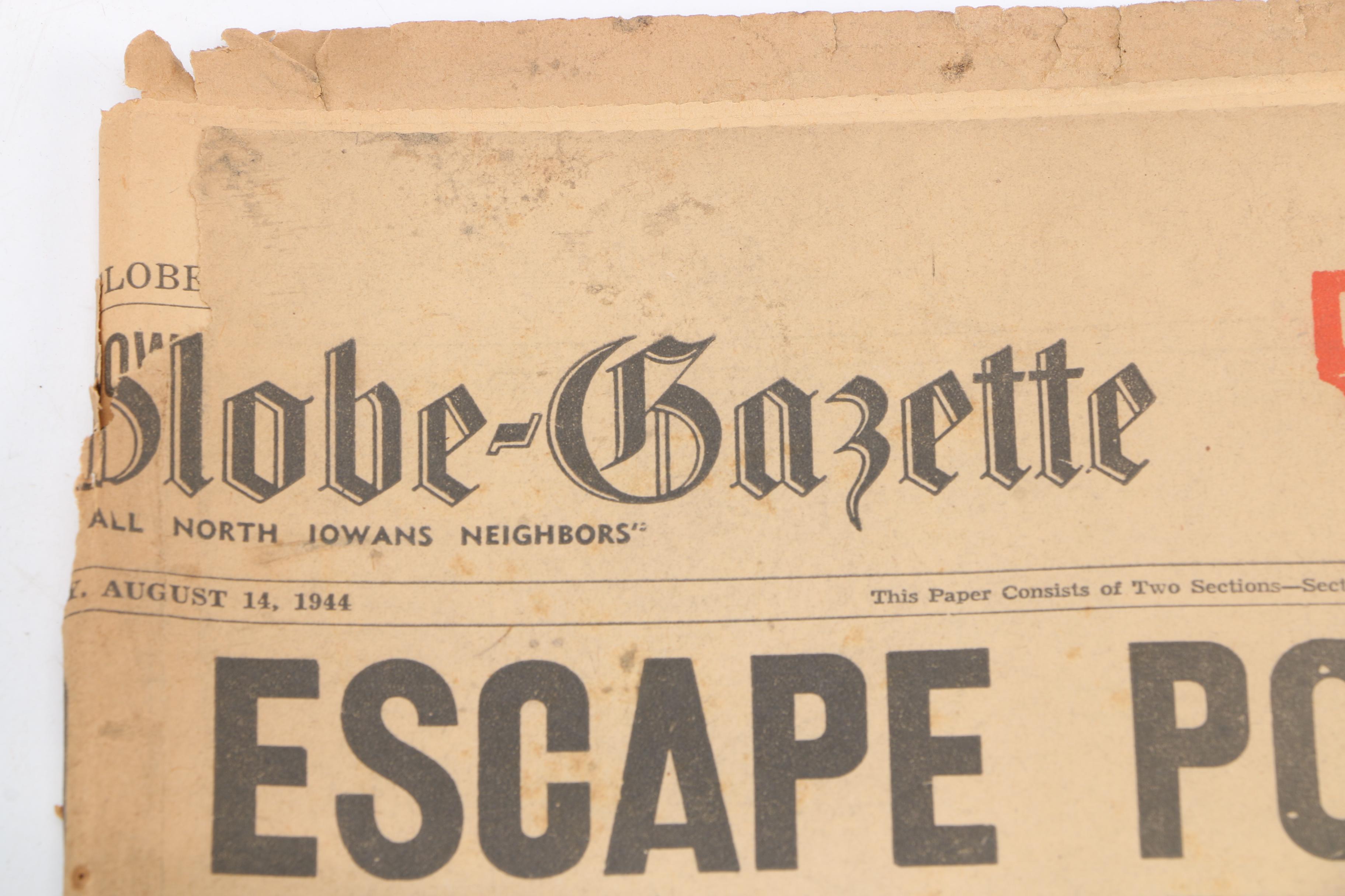 1964 "The Story of John F. Kennedy" Wonder Book and 1940s Newspapers