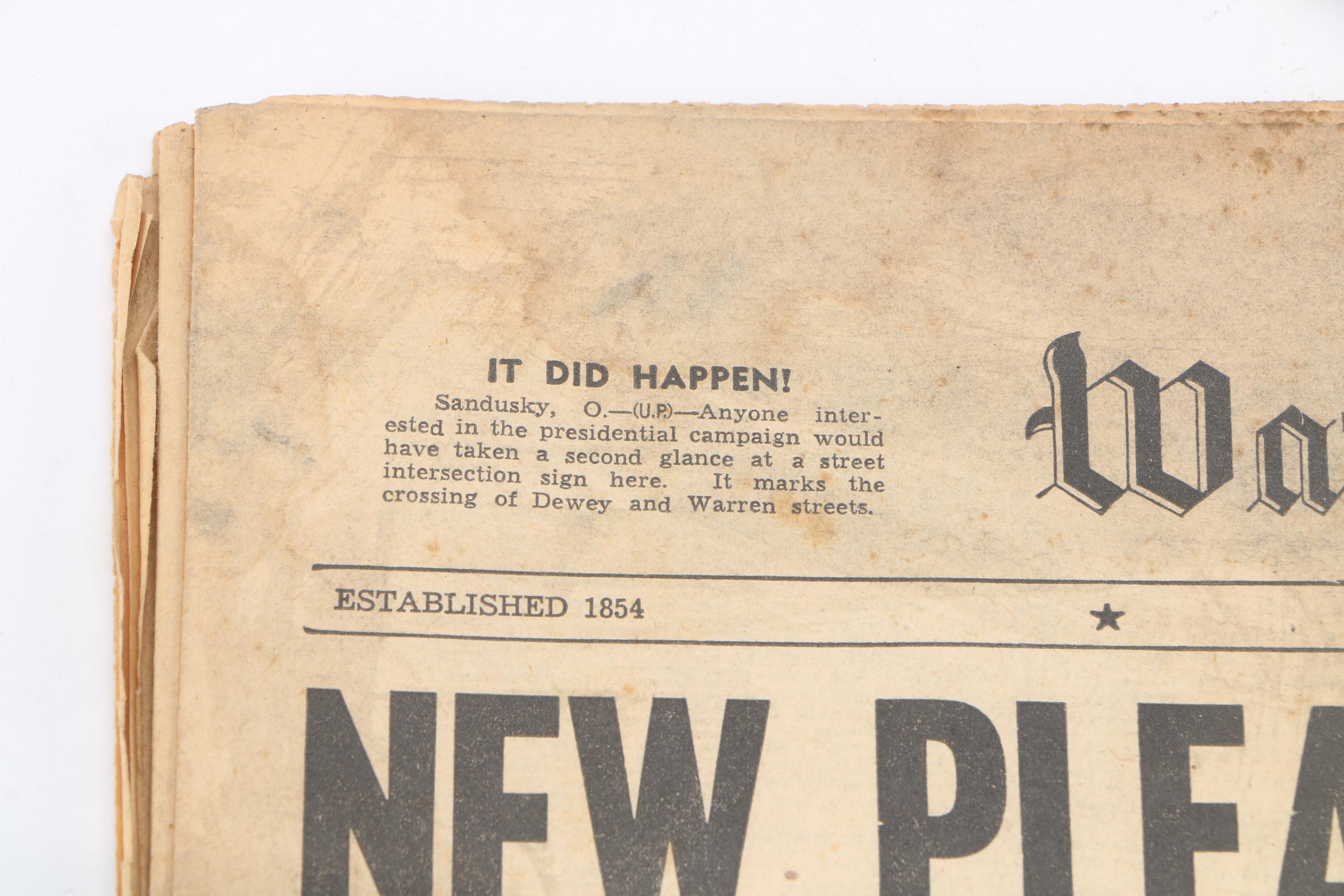 1964 "The Story of John F. Kennedy" Wonder Book and 1940s Newspapers