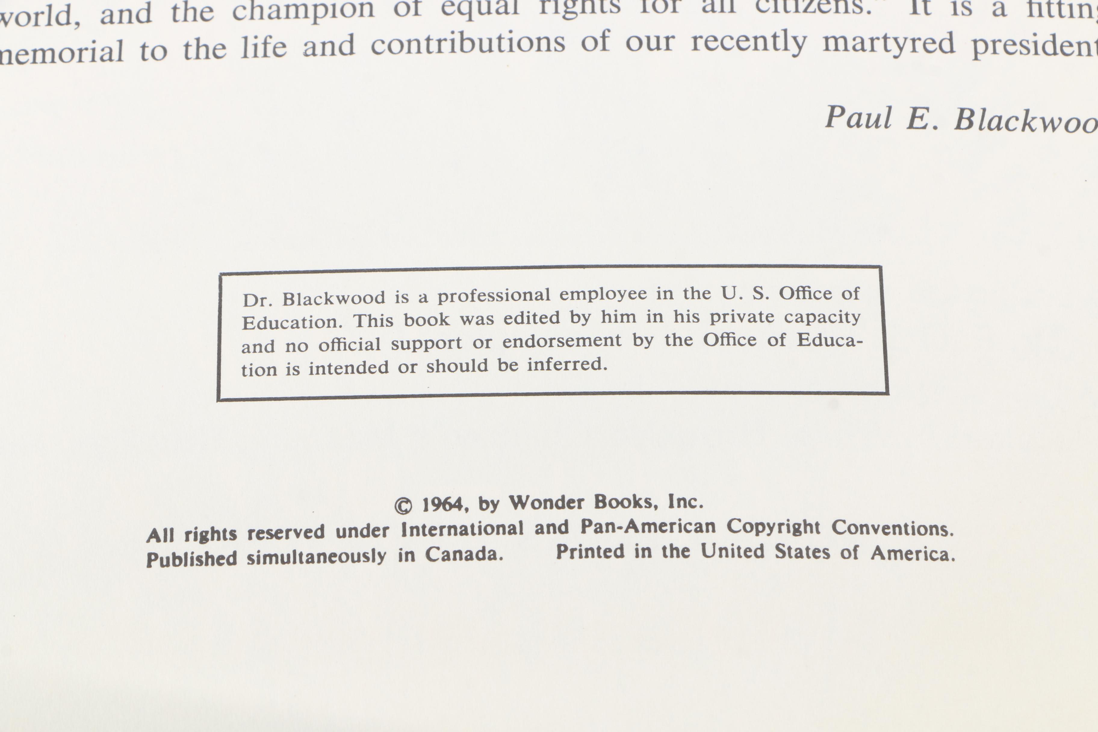 1964 "The Story of John F. Kennedy" Wonder Book and 1940s Newspapers