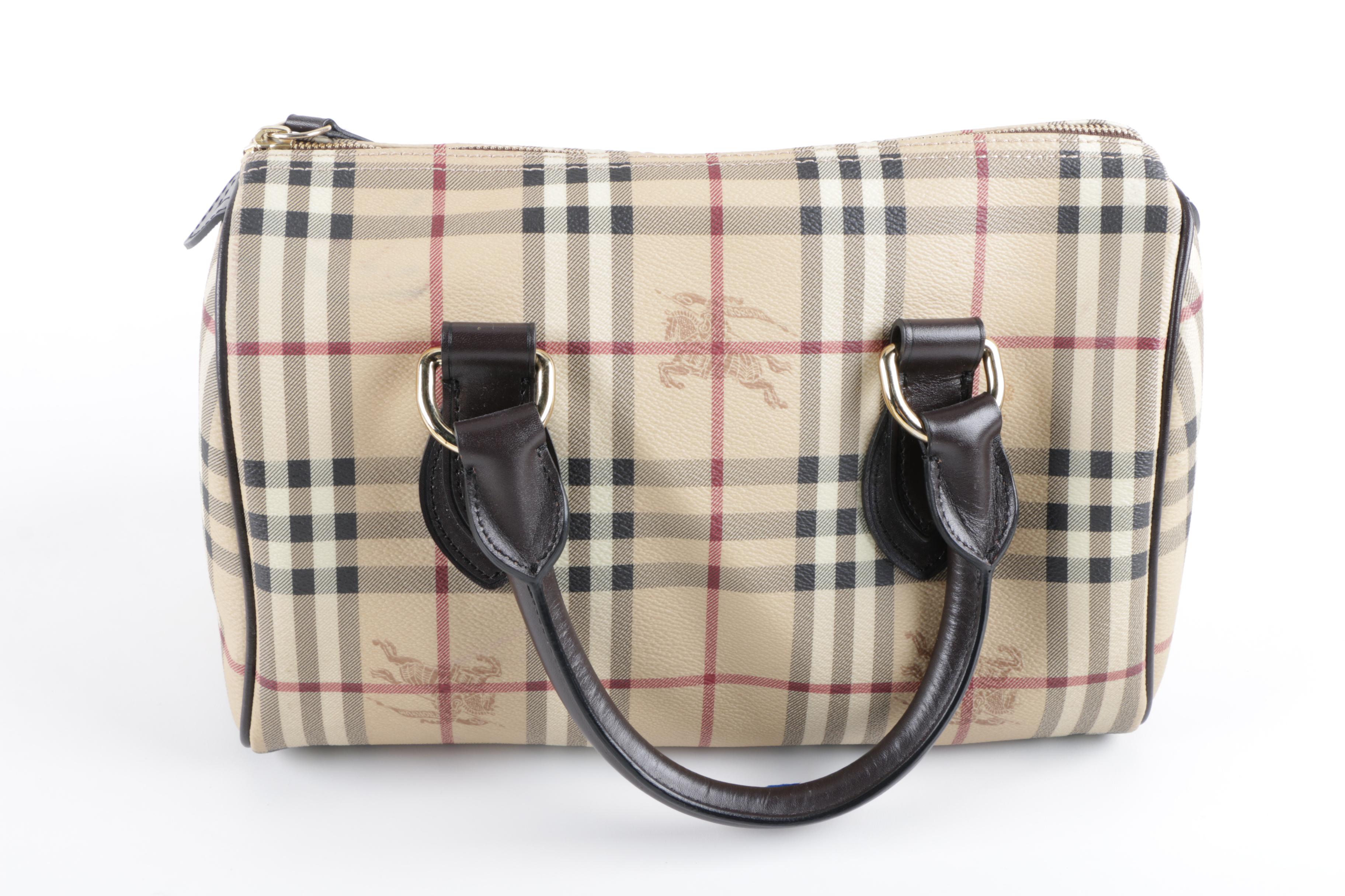 Burberry Haymarket Check Boston Handbag