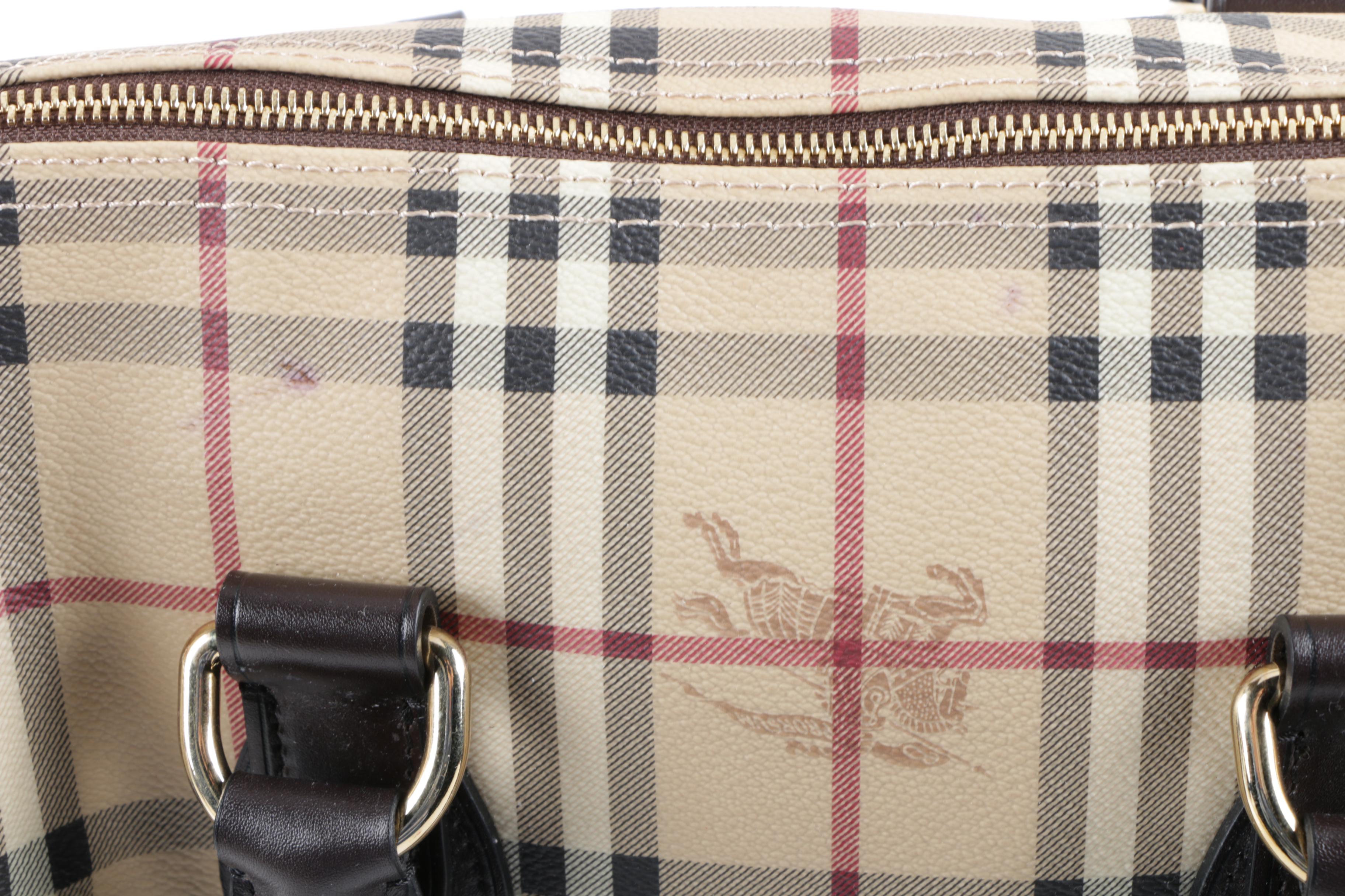 Burberry Haymarket Check Boston Handbag