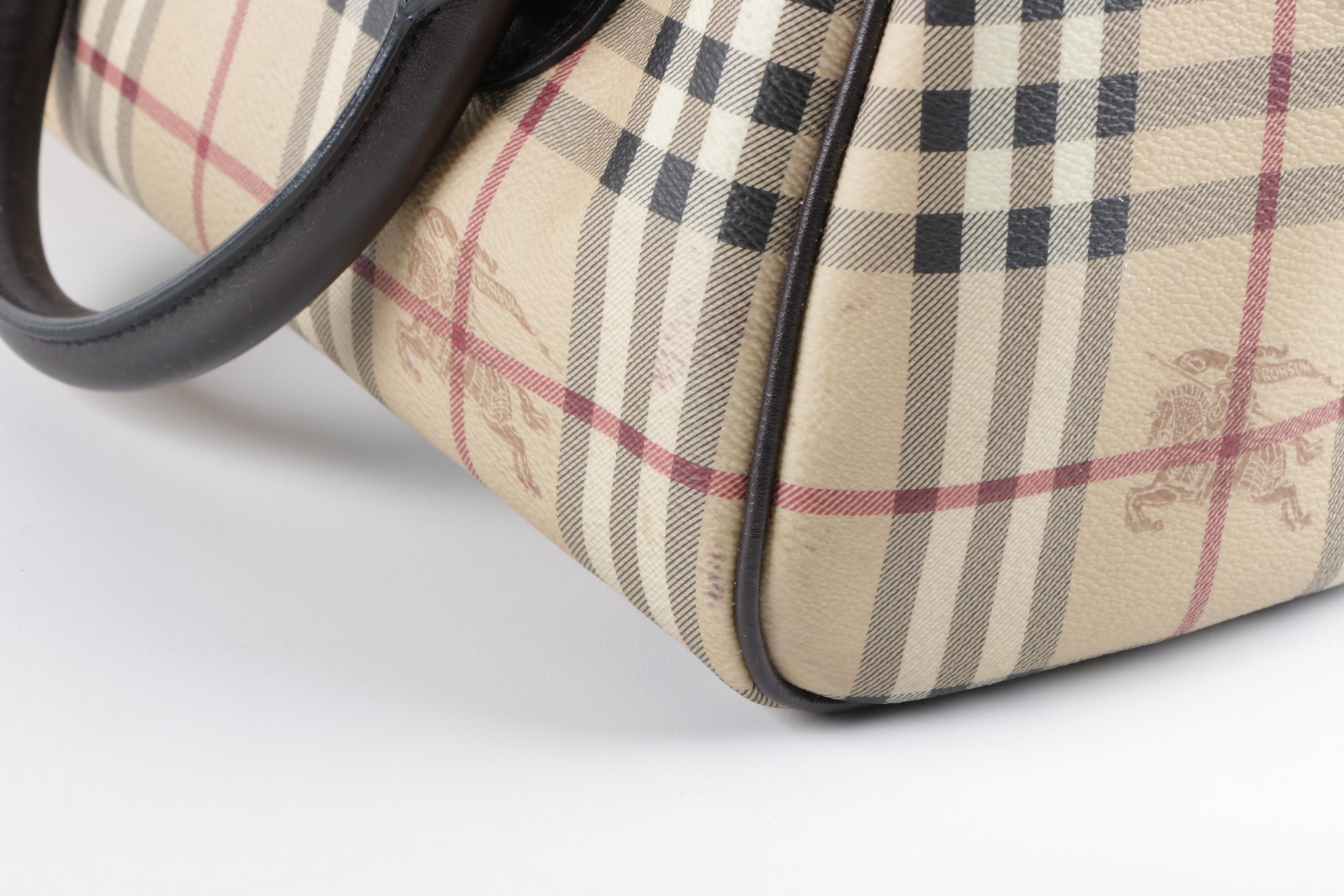 Burberry Haymarket Check Boston Handbag