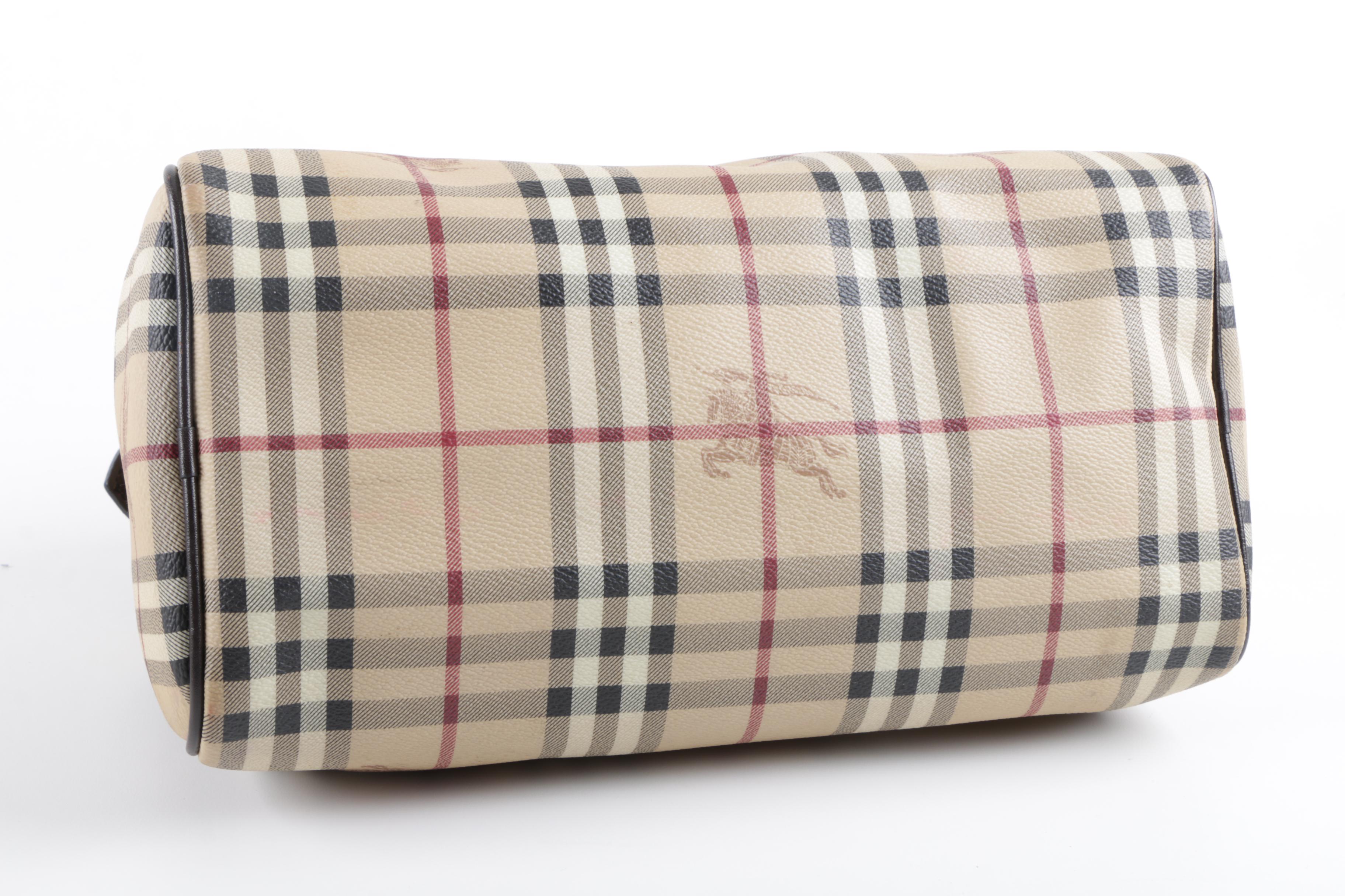 Burberry Haymarket Check Boston Handbag