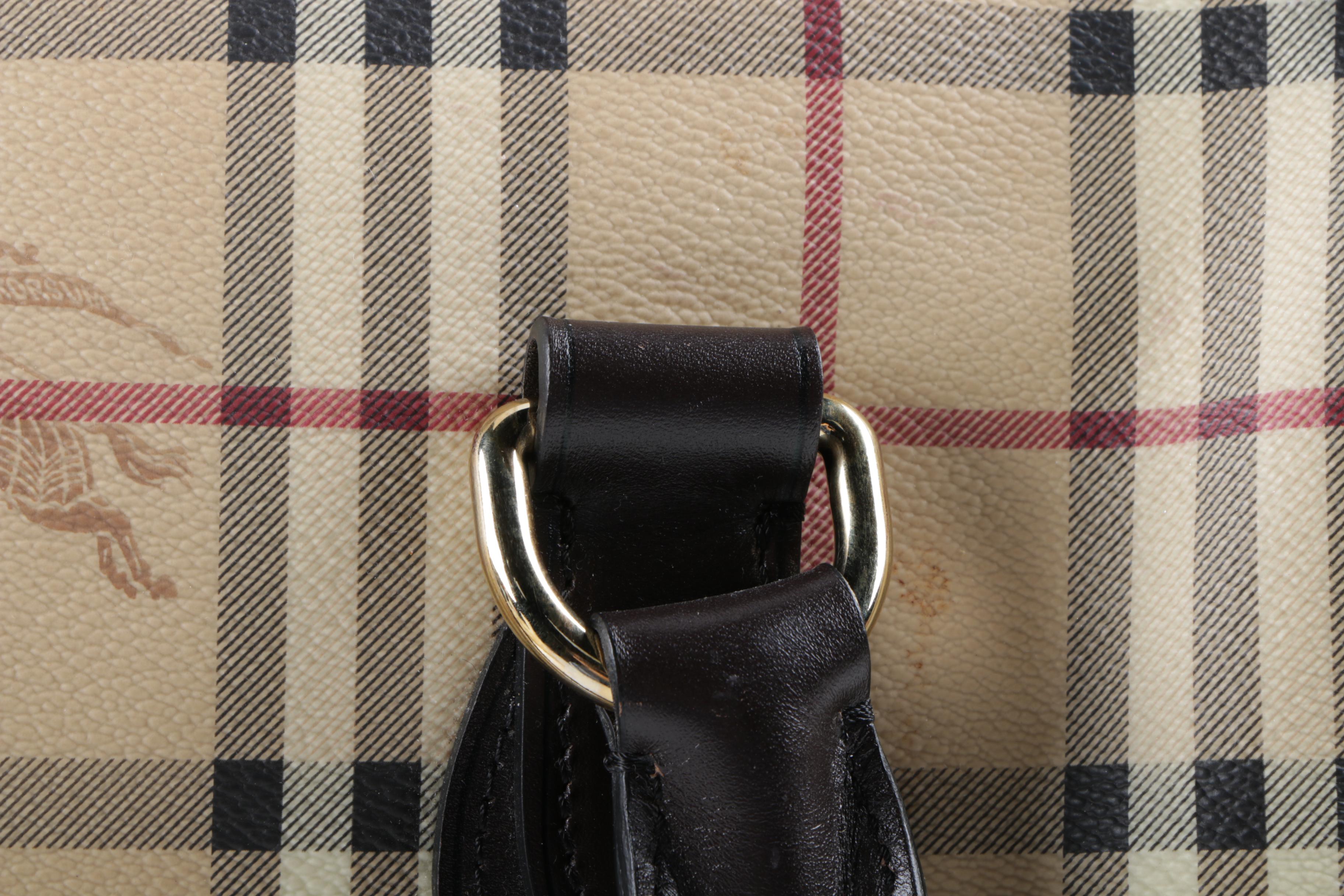 Burberry Haymarket Check Boston Handbag