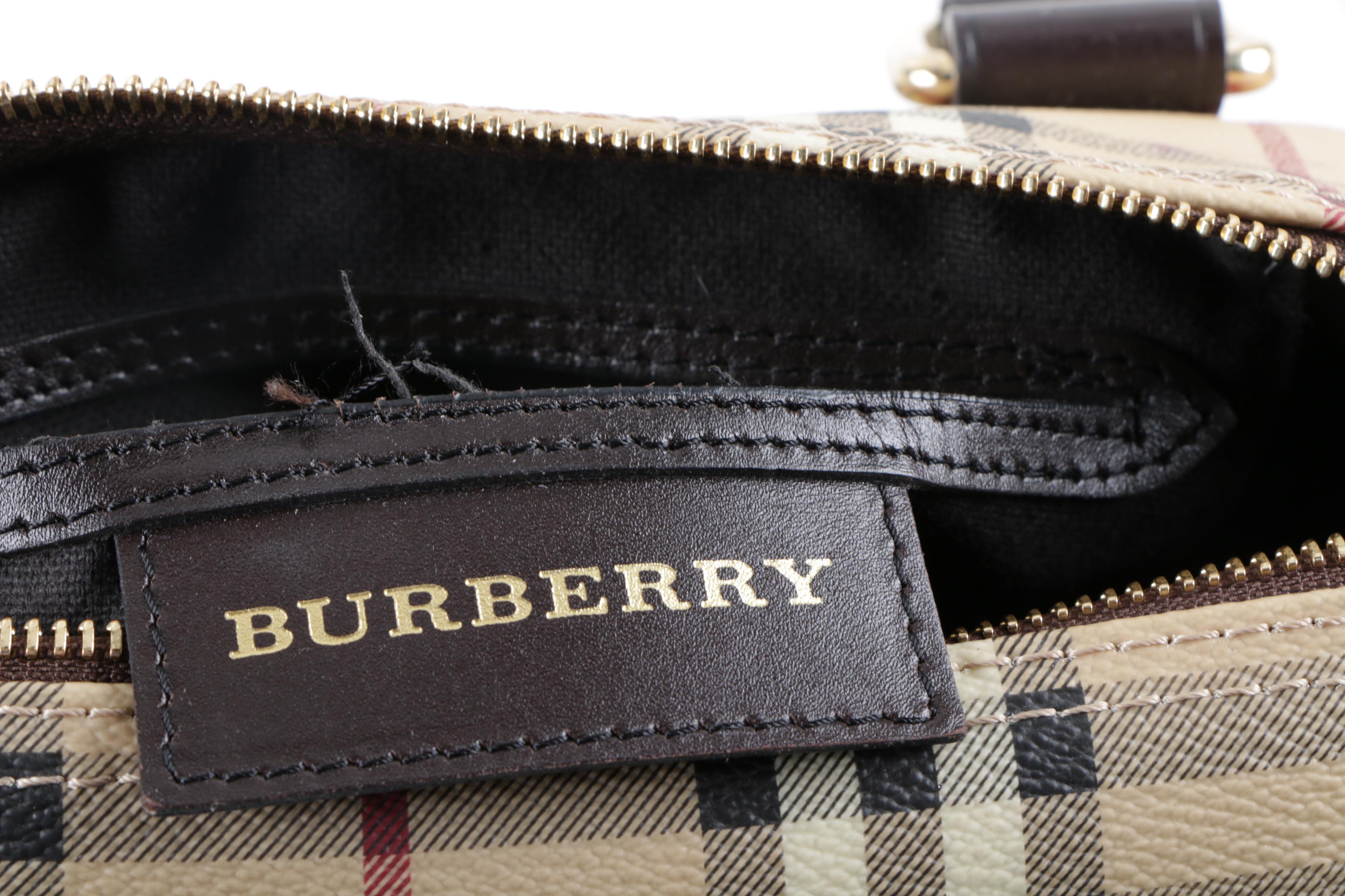 Burberry Haymarket Check Boston Handbag